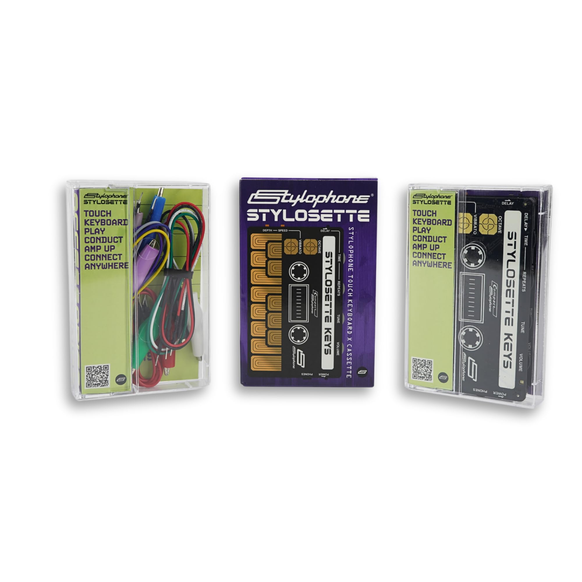 Stylophone Stylosette - Touch Keyboard X Cassette - The Mini Analog Synthesizer Keyboard | Synth Musical Instrument | Touch-Sens