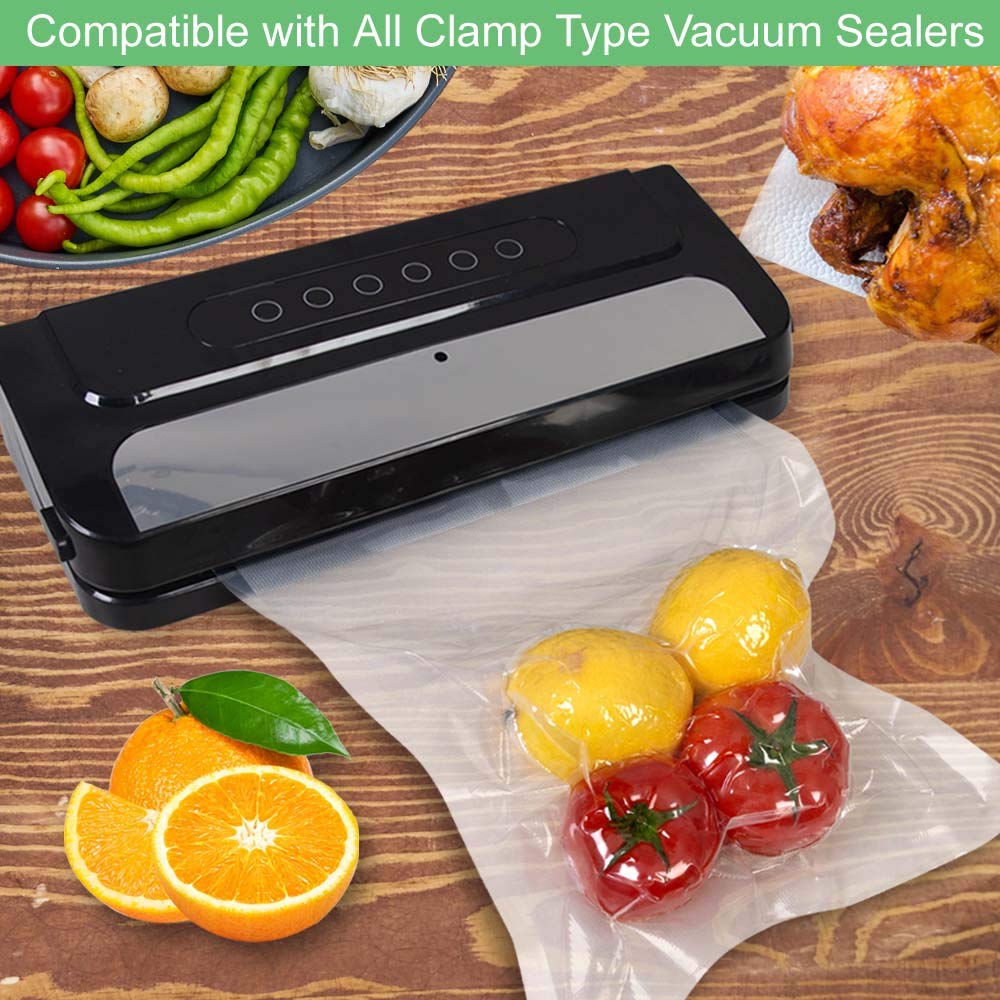 Wvacfre 100 Quart Size 8X12Inch Vacuum Sealer Freezer Bags With Commercial Grade,Bpa Free,Heavy Duty,Great For Food Vac Storage