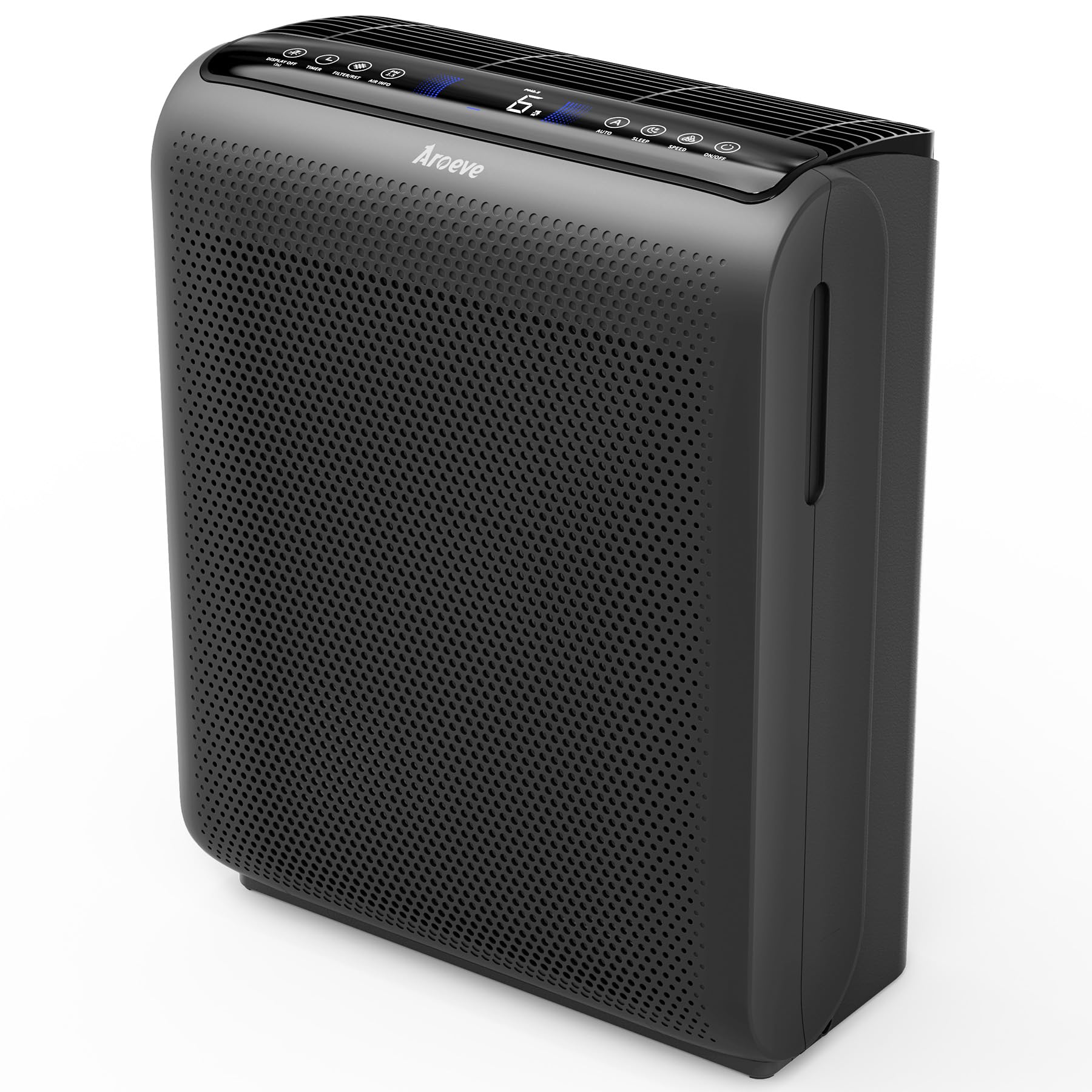 AROEVE Air Purifiers for Bedroom Home Large Room Up to 1504 Ft, 5 Layer Filter for Smoke Pollen Allergies Pet Dander Odor, Air Q