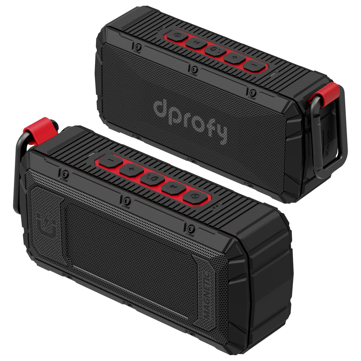 Dprofy 2Pcs Pro Portable Magnetic Bluetooth Golf Speaker Wireless Waterproof Ipx6/Shockproof - 3Rd Generation Magnetic Golf Spea