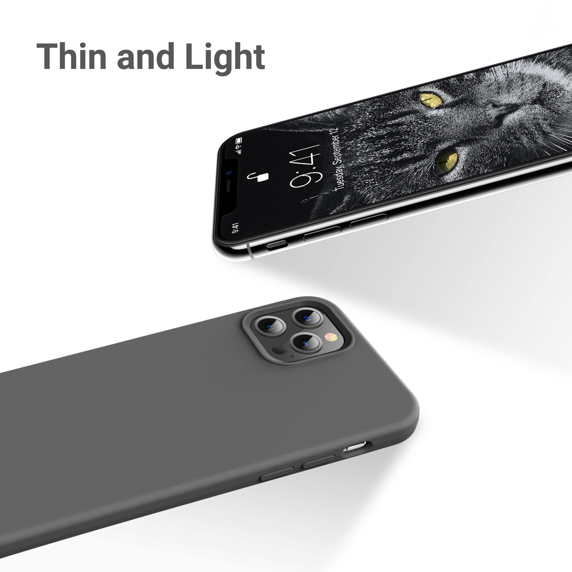 Otofly Compatible With Iphone 12 Pro Max Case,[Silky And Soft Touch Series] Premium Soft Liquid Silicone Rubber Full Body Protec