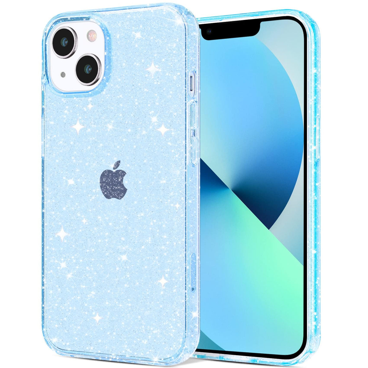 Jjgoo For Iphone 13 Case, Glitter Soft Tpu Shockproof Protective Bumper Cover, Sparkle Bling Sparkly Cute Slim Women Girls Phone