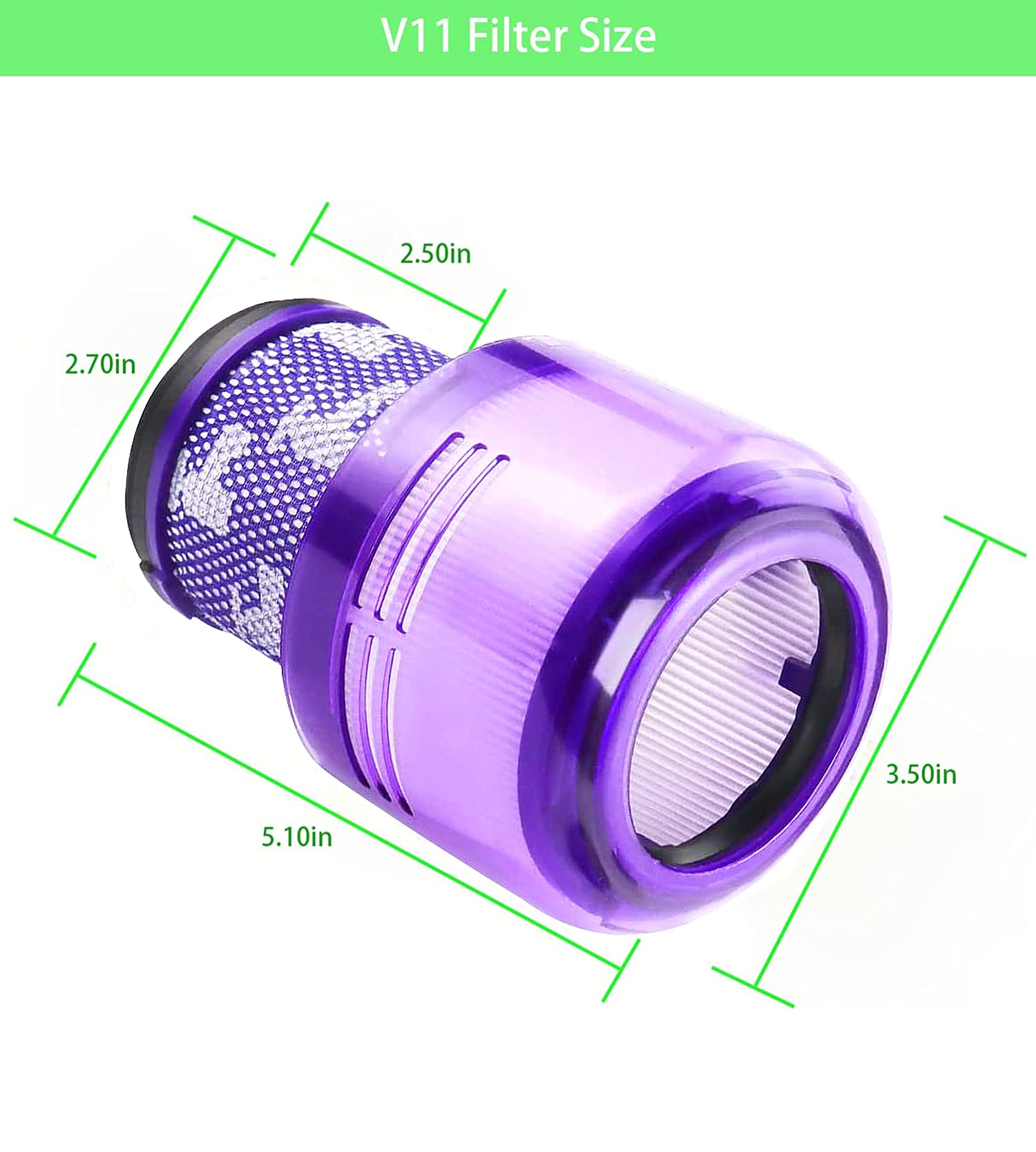 V11 Animal Filter Replacement Compatible With Dyson V11 Torque Drive V11 Animal V11 Complete V11 Extra V15 Detect Vacuums, Part