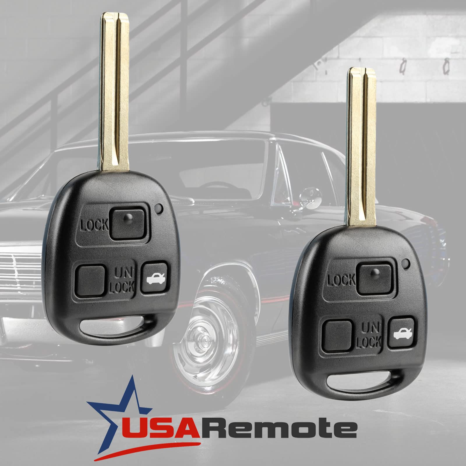 Car Key Fob Keyless Entry Remote Fits Es330 Ls430 Sc430 (Hyq12Bbt, 1511A-12Bbt), Set Of 2