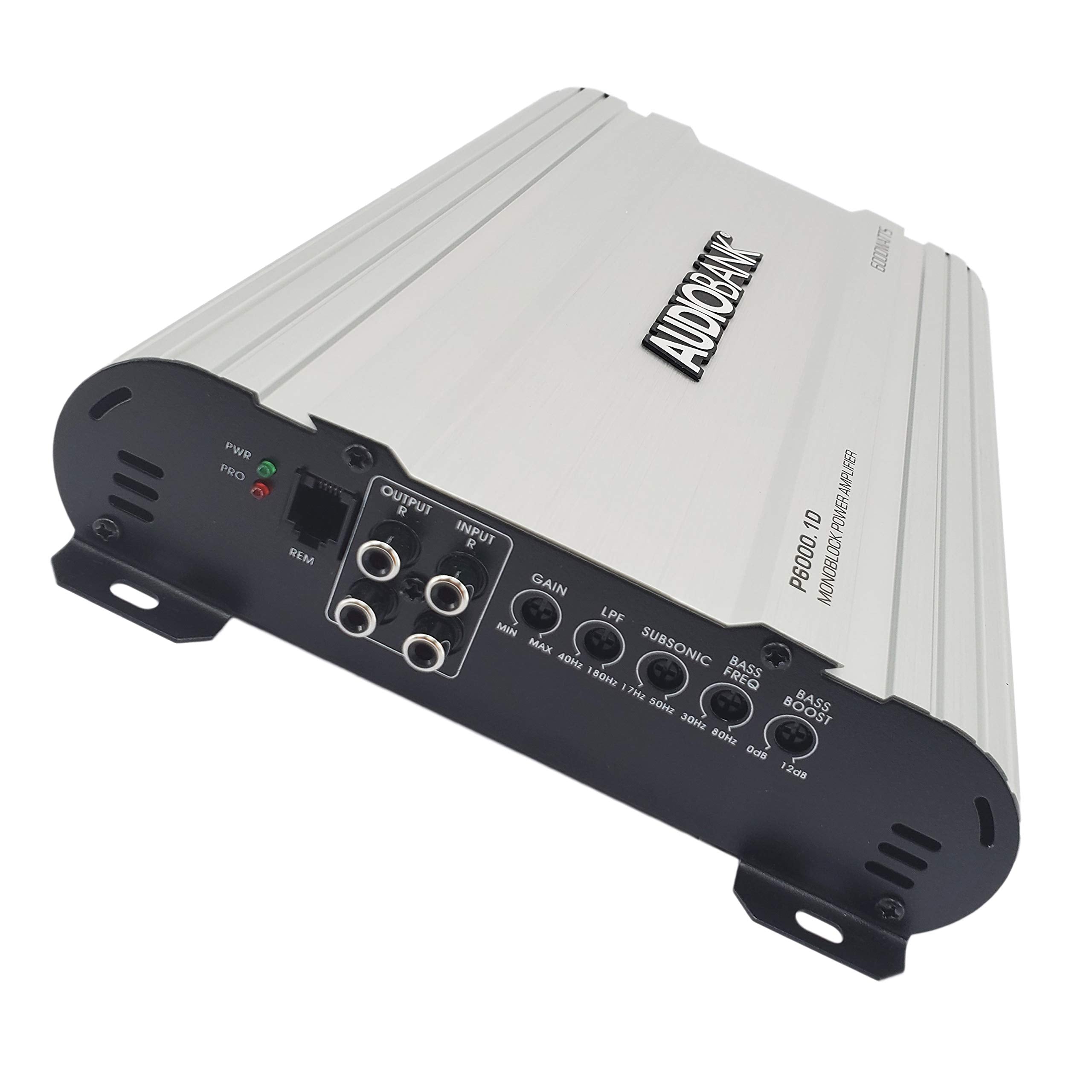 Audiobank P6001 G2 Monoblock 6000 Watts Amp Class D 1 Ohm Car Audio Stereo Amplifier With Remote Turn On/Off Circuit/Heavy Duty