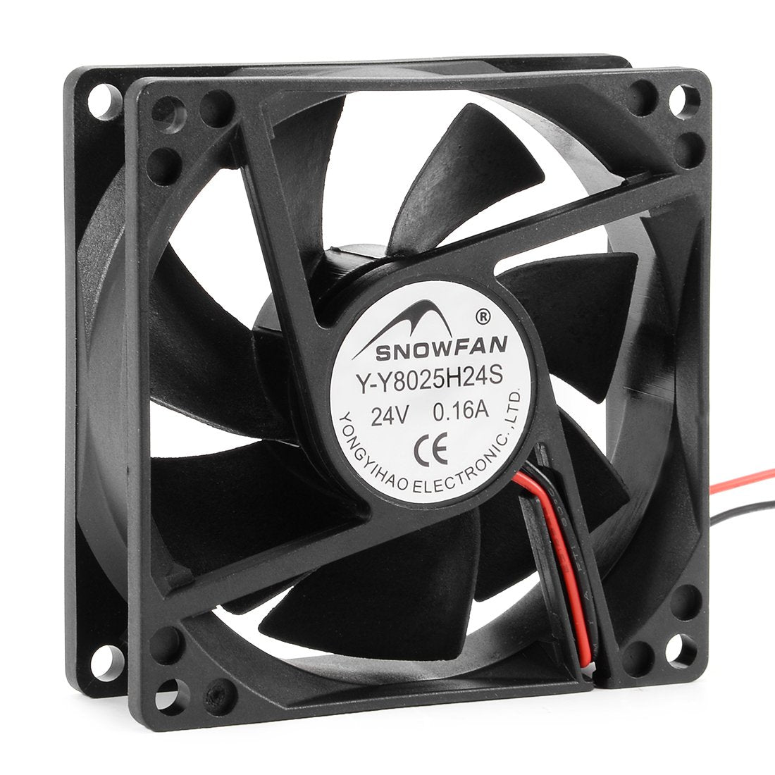 uxcell 80mm x 80mm x 25mm 8025 24V DC Cooling Fan with Long Life Sleeve Bearings