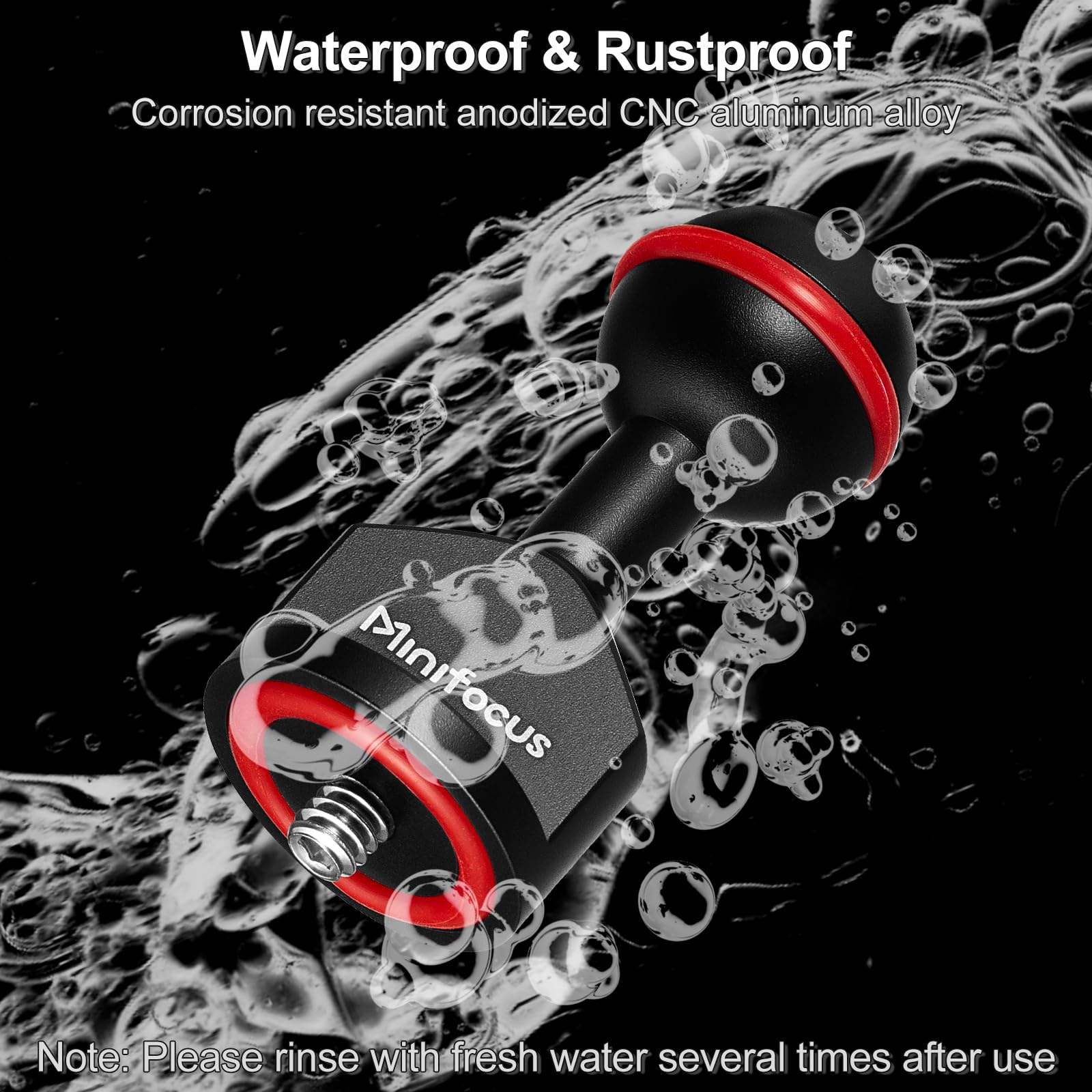 Minifocus 2Pcs 1'' Ball Adapter To 1/4'' 20 Screw, Universal Ball Joint Bracket With 1/4'' Screw Base Adapter For Underwater Cam