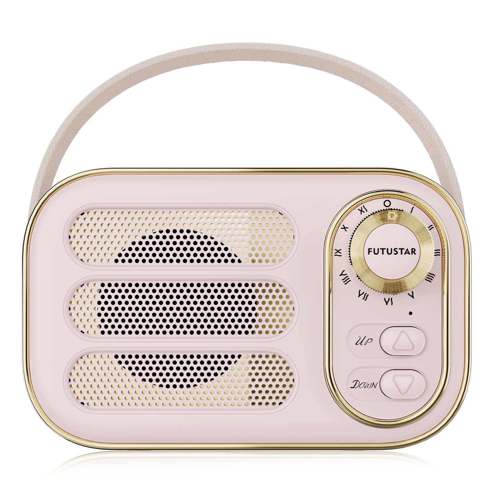 Aresrora Vintage Bluetooth Speaker,Retro Pink Decor, Small Wireless Bluetooth Speaker, Cute Old Fashion Style Accessories Aesthe