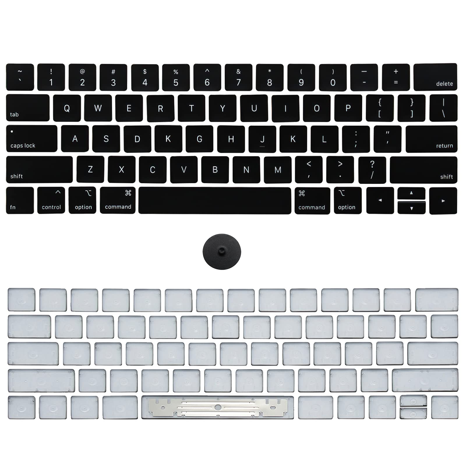 Nuolaisun Keyboard Keycaps Keys Cap Us Set Replacement For Macbook Pro A1989 A1990 2018 2019 Year 13 '' 15 '' Full Keycap With R