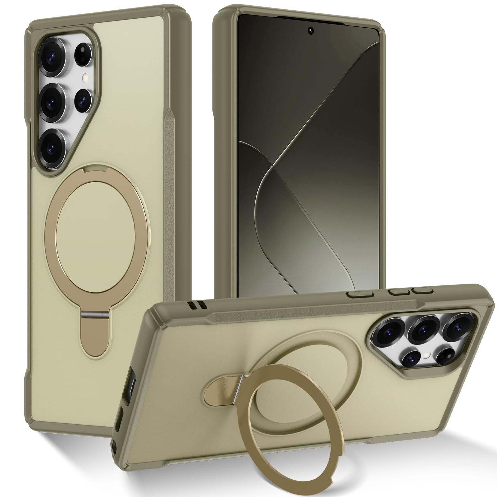 Casehas for Samsung Galaxy S25 Ultra Case,with Magnetic Invisible Stand [Military Drop Protection] [Compatible with MagSafe] Sho