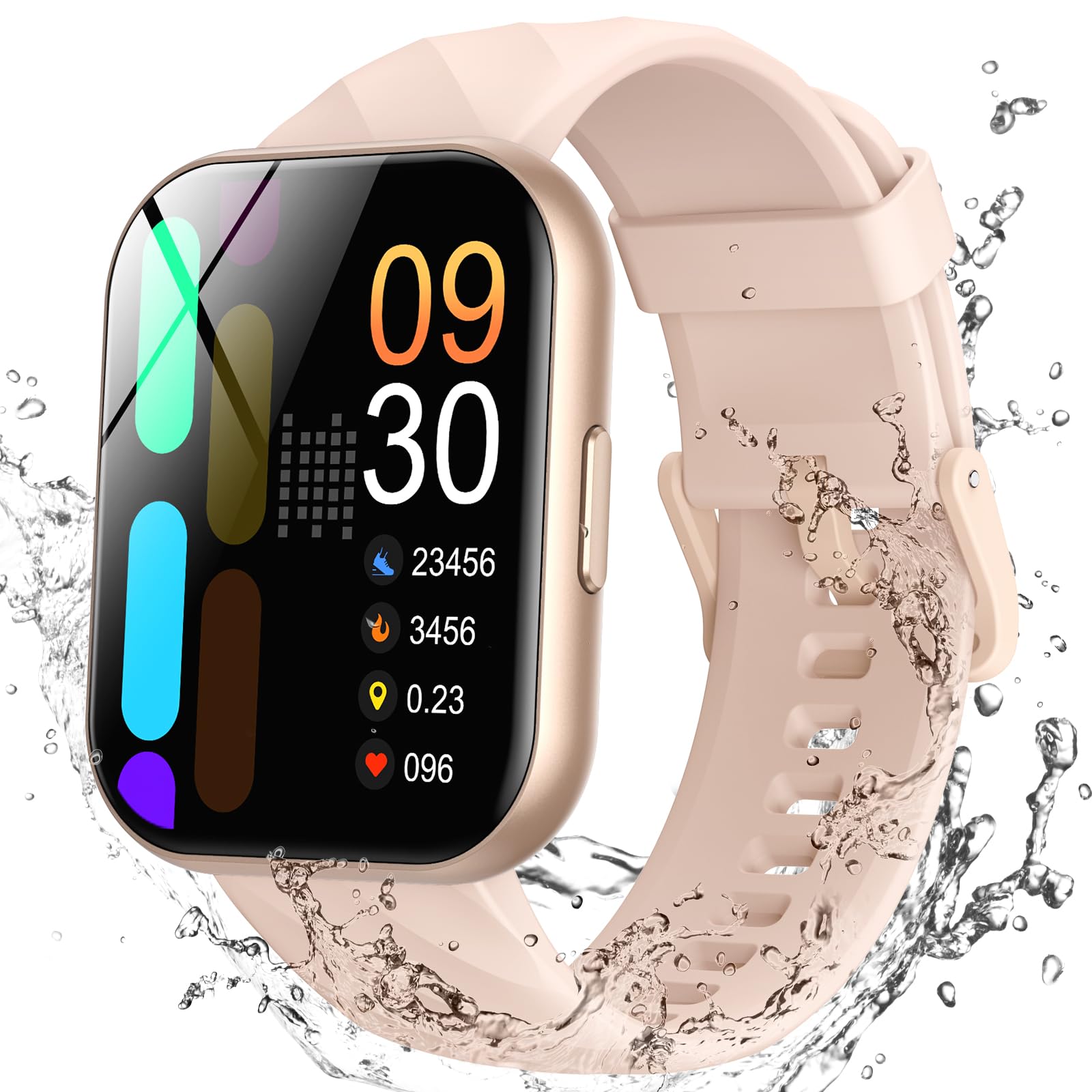 Parsonver Smart Watch, 5Atm Waterproof Swimming Watch, Fitness Activity Tracker With 110+ Sports Modes, Heart Rate/Sleep/Spo2/Ca