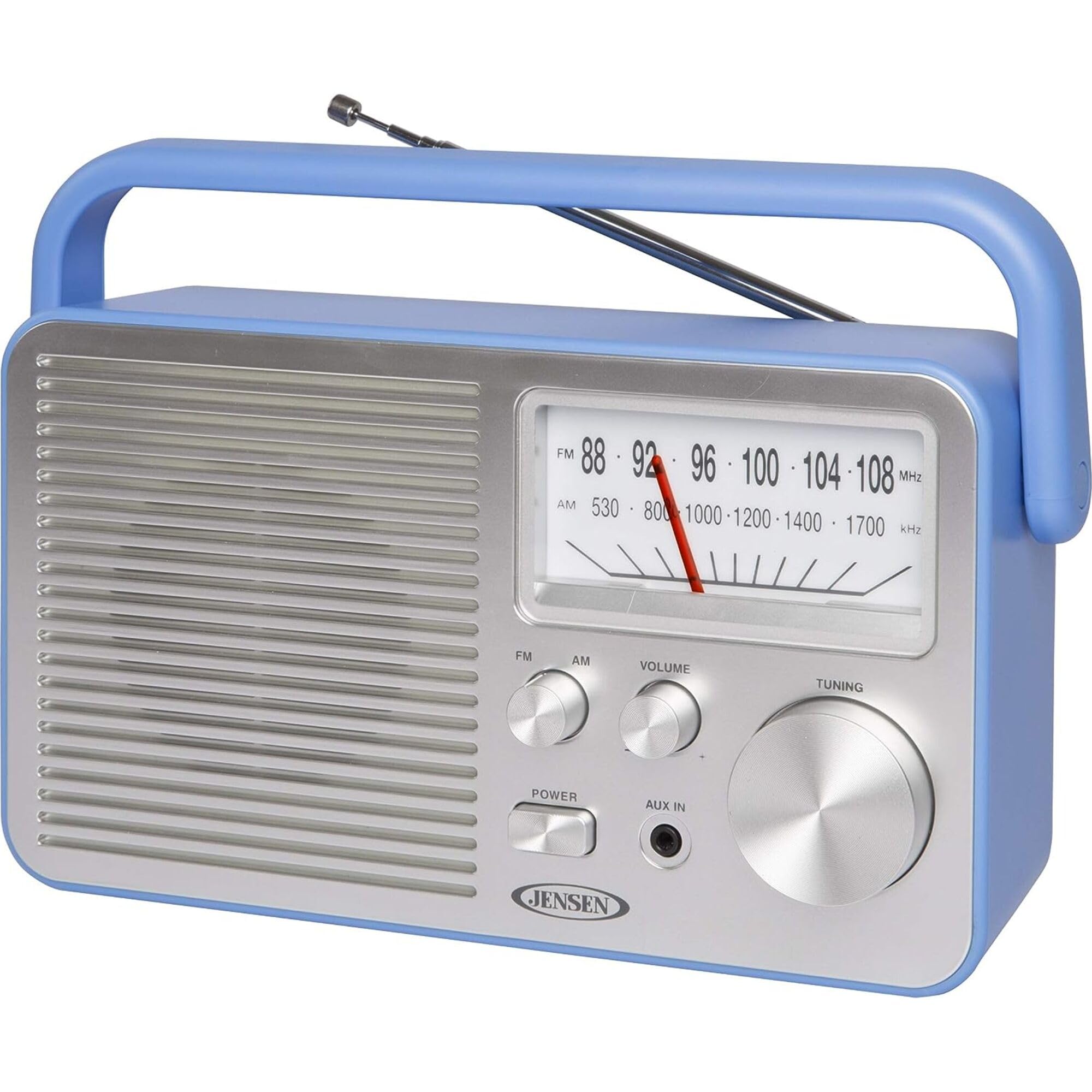 JENSEN MR-750-BL MR-750 Portable AM/FM Radio (Blue)