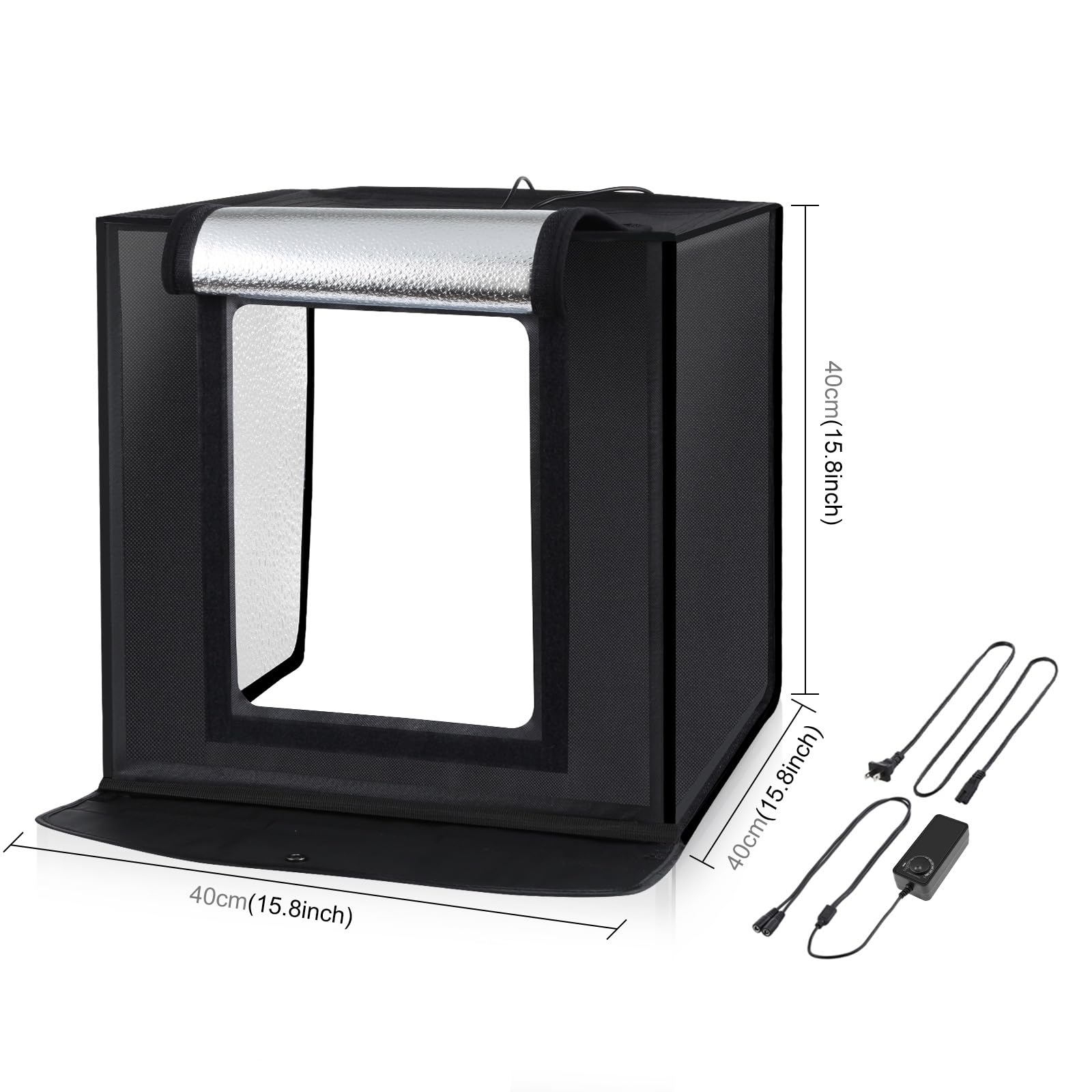 Light Box Photography, Puluz 16'' Portable Photo Studio Light Box With 64 Led Lights &6 Color Backdrops Professional Photography