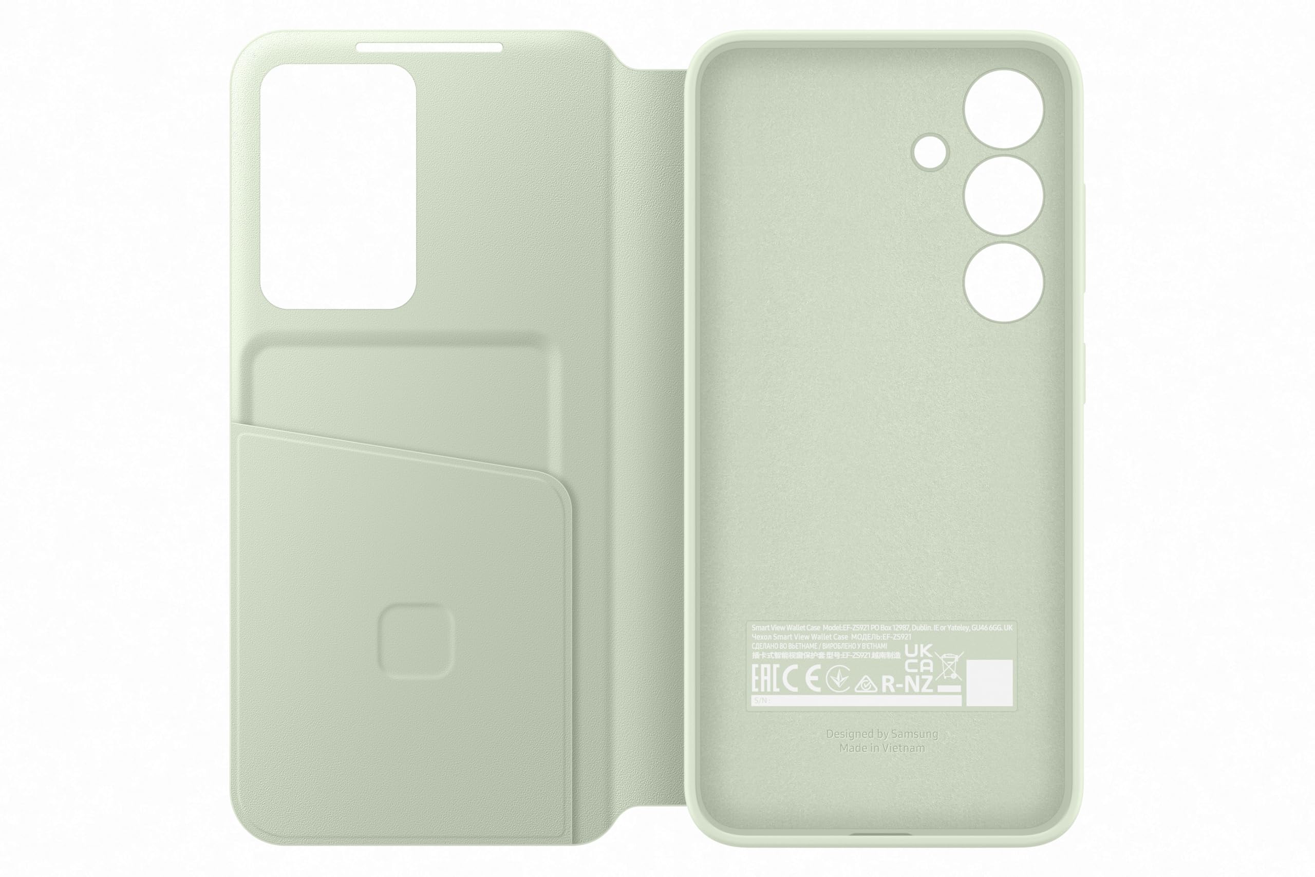 Samsung Galaxy Official S24 Smart View Wallet Case, Light Green