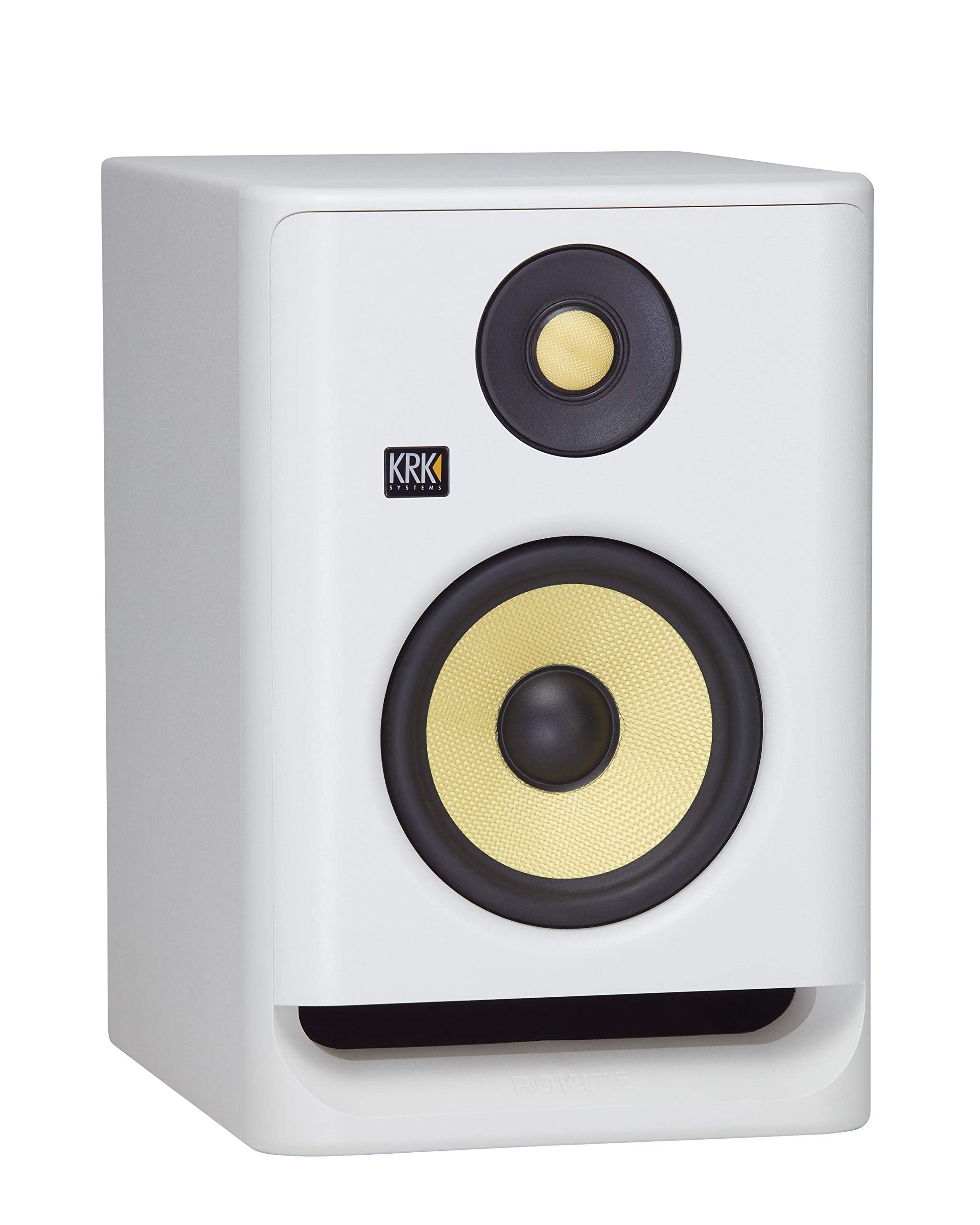 Krk Rp5 Rokit 5 G4 Professional Bi-Amp 5 Powered Studio Monitor, White Noise
