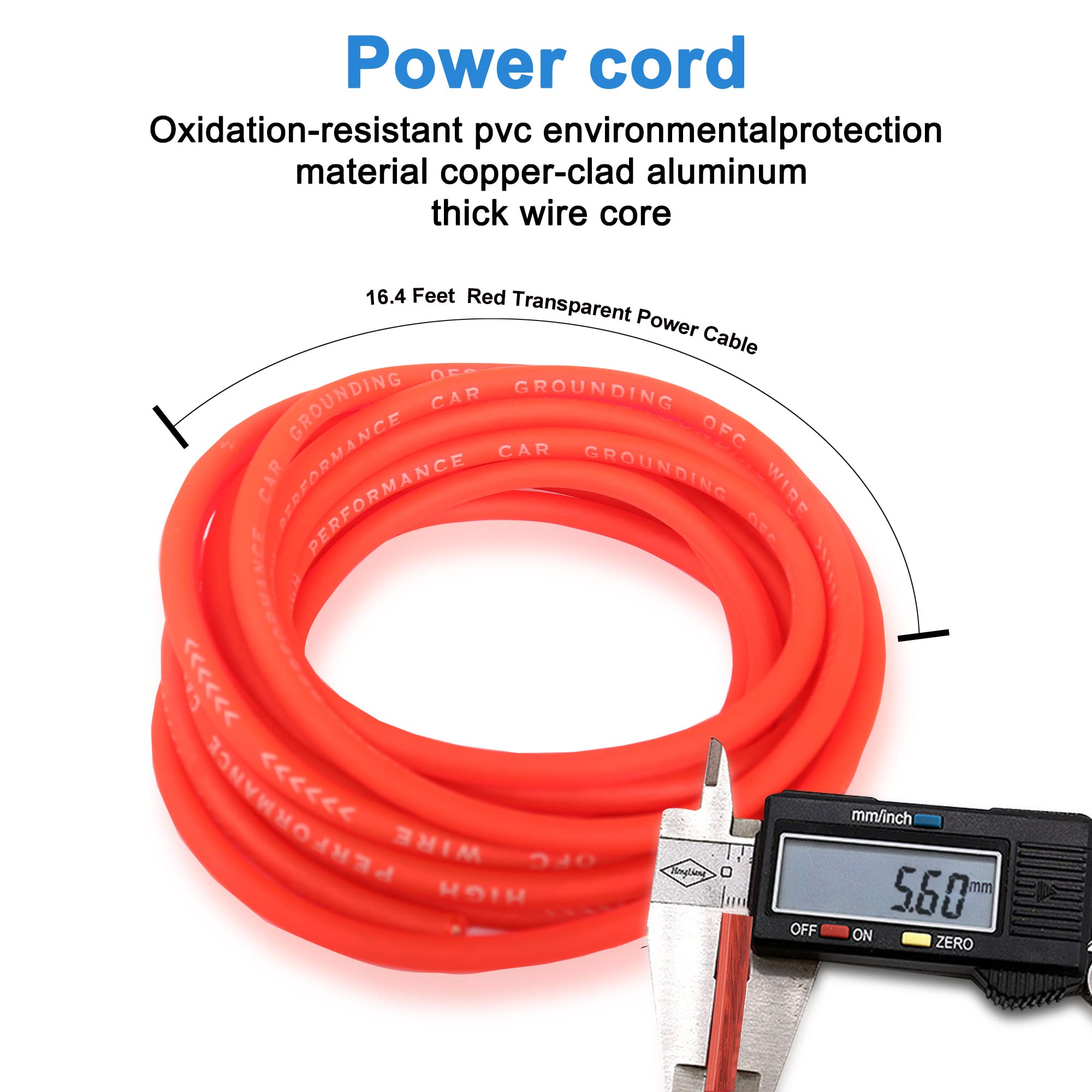 Xmsjsiy 6 Gauge Car Audio Wiring Kit Amplifier Installation Wiring Kit With Fuse For Car Truck Stereo Subwoofer And Diy Hobbyist