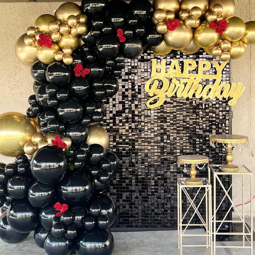 Black Sequin Panels Backdrop Shimmer Wall Backdrop Pack Of 36 Panels Shiny Backdrops Wedding Background Decoration Walls