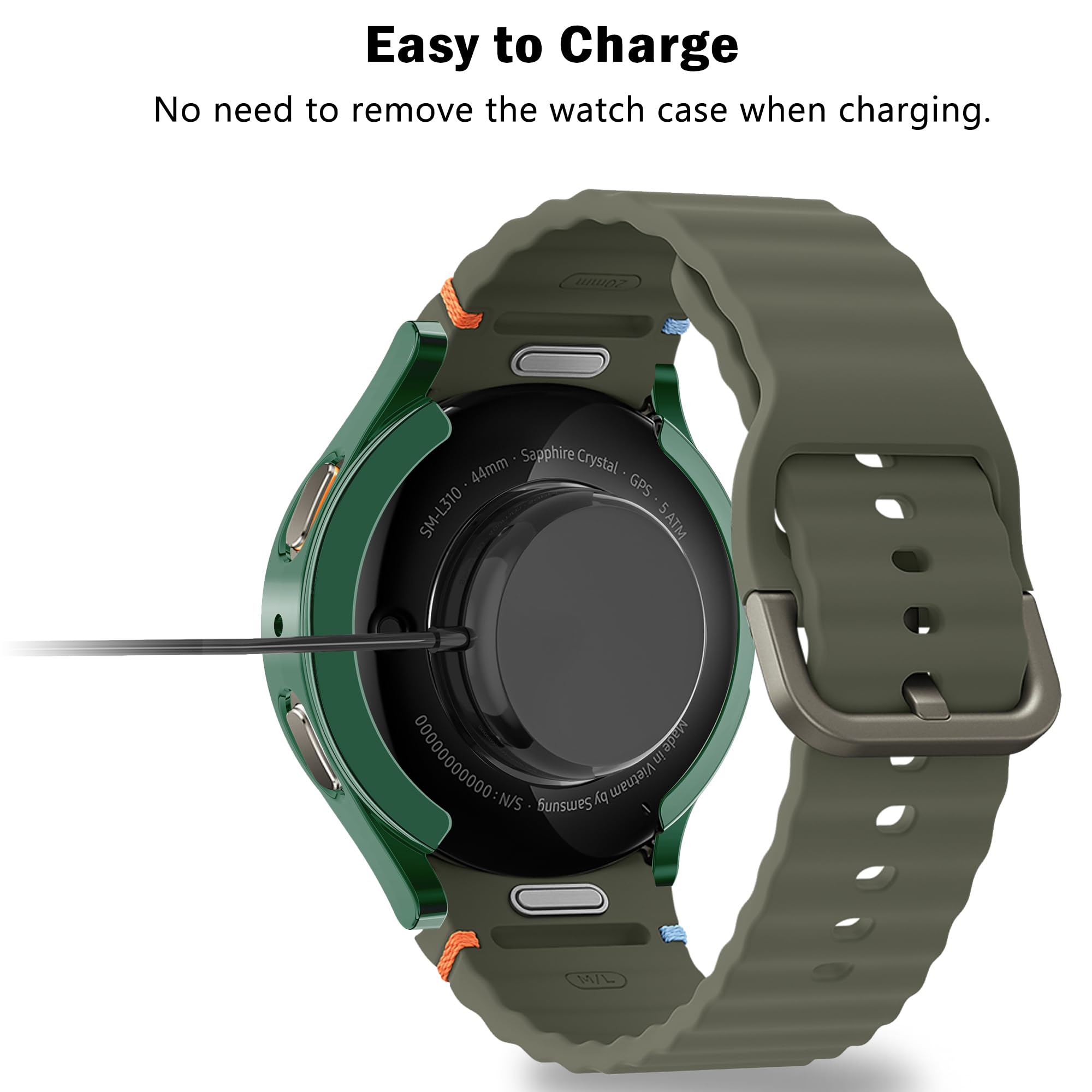 [10 Pack] Yuvike Bling Watch Screen Protector For Samsung Galaxy Watch7 44Mm, Glitter Case Tpu Soft Cover Full Protection With S