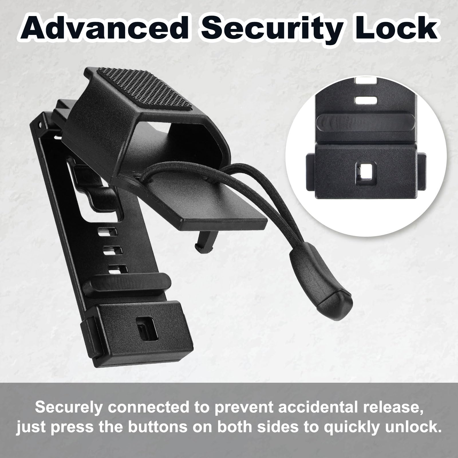 Lamborsafe Police Radio Holster For Duty Belt, Law Enforcement Tactical Radio Holder Belt Clip Accessories, Walkie Talkie Holder