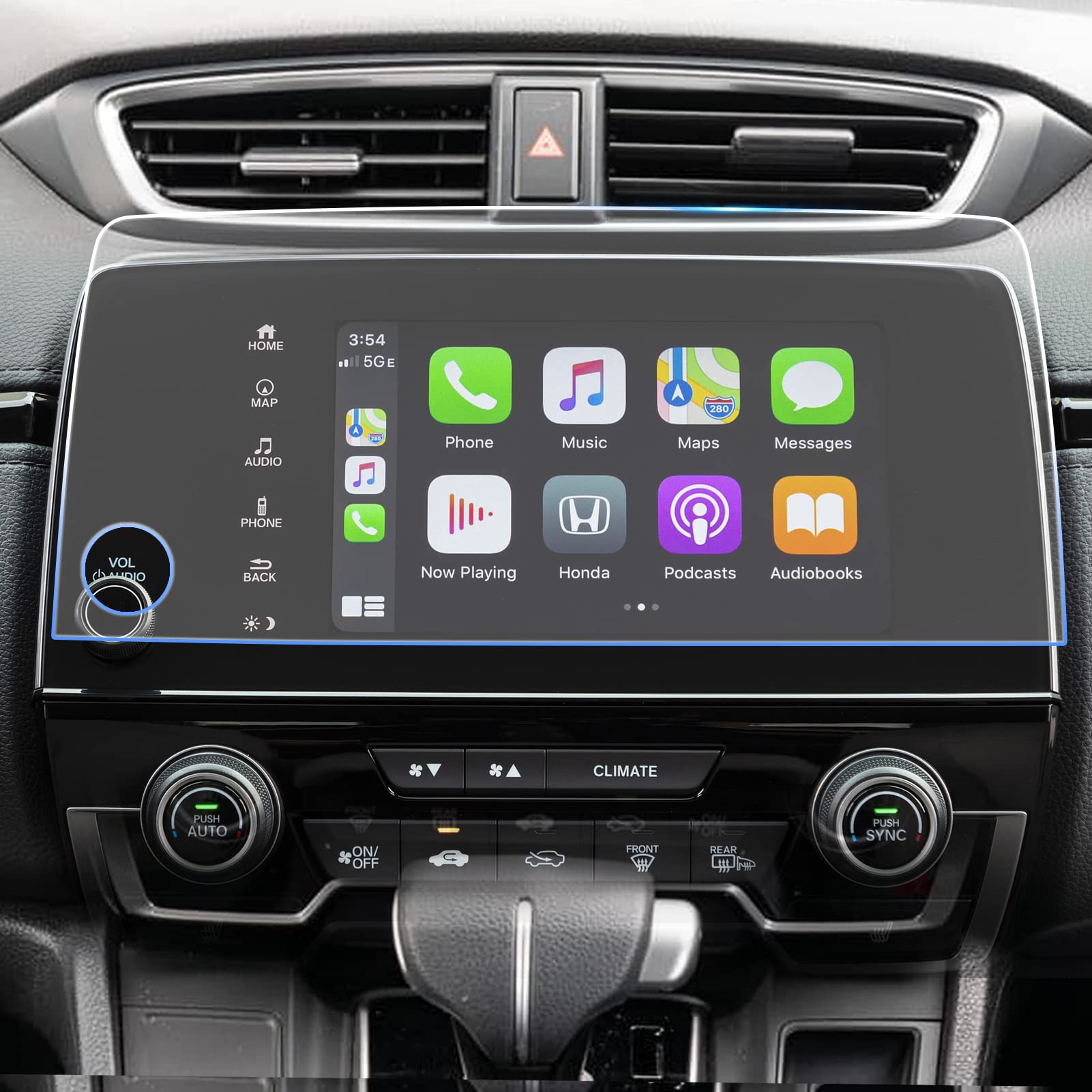 Ttcr Ii For Honda Crv Screen Protector Ex Ex L Touring 7 Inch Navigation Display [2017 2022], Console Touchscreen Protective Film With 7 Inches, Tempered Glass Gps Screen Protector