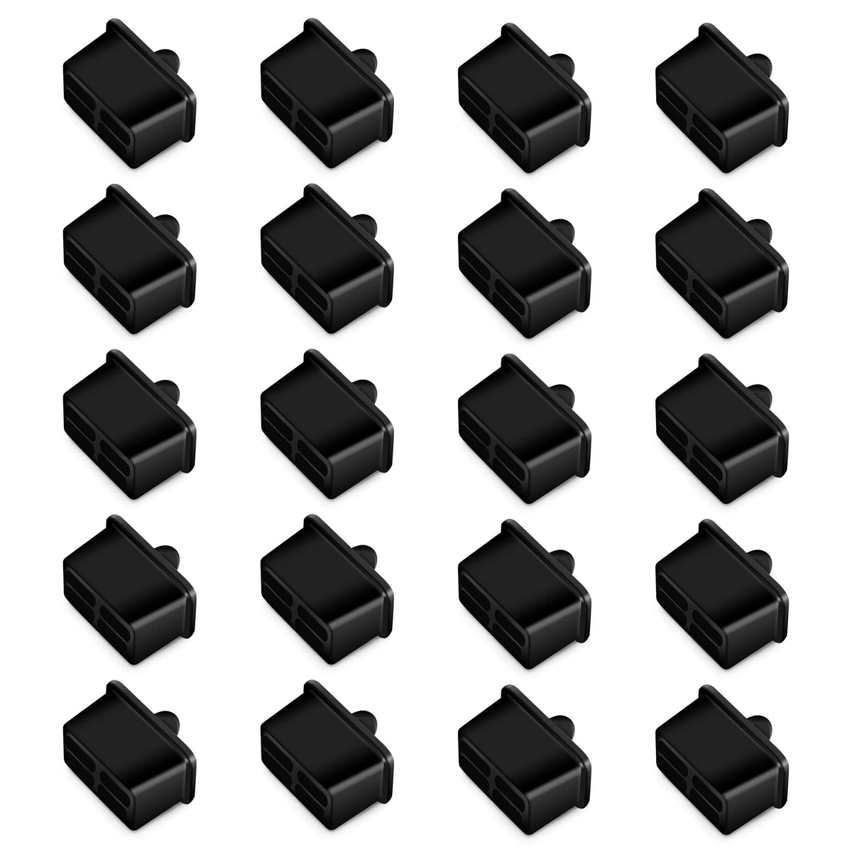 Sfp A Dust Cover Caps Ethernet Port Plugs Protector For Network Switches Routers Hubs Slot Port, Black Silicone,15X10X17Mm,20Pcs