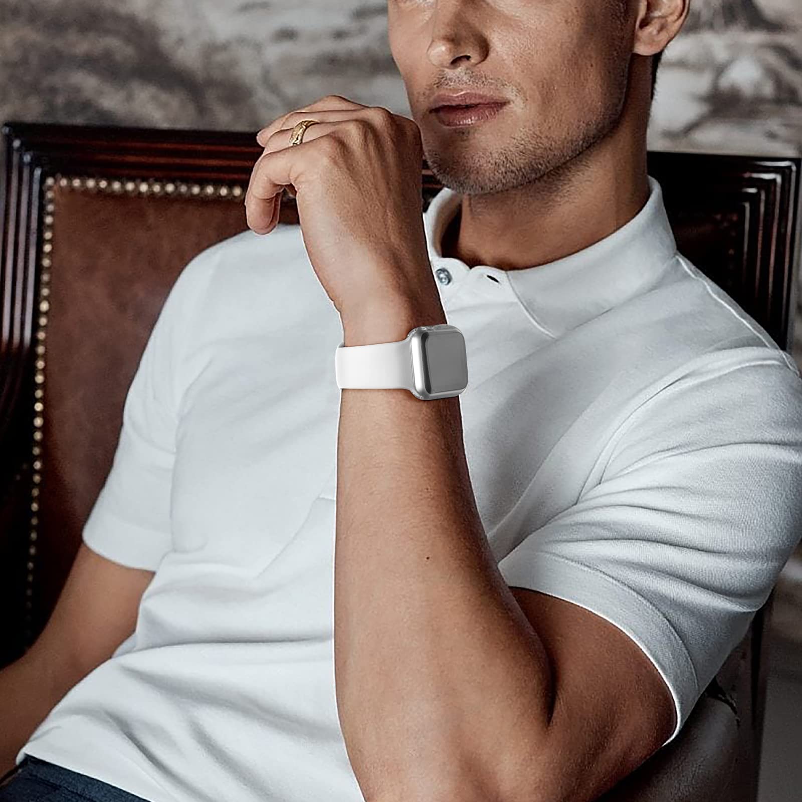 Geak 3 Pack Cover Compatible With Apple Watch 10 Screen Protector 46Mm,Soft Hd High Sensitivity Screen Protector Case With Tpu A