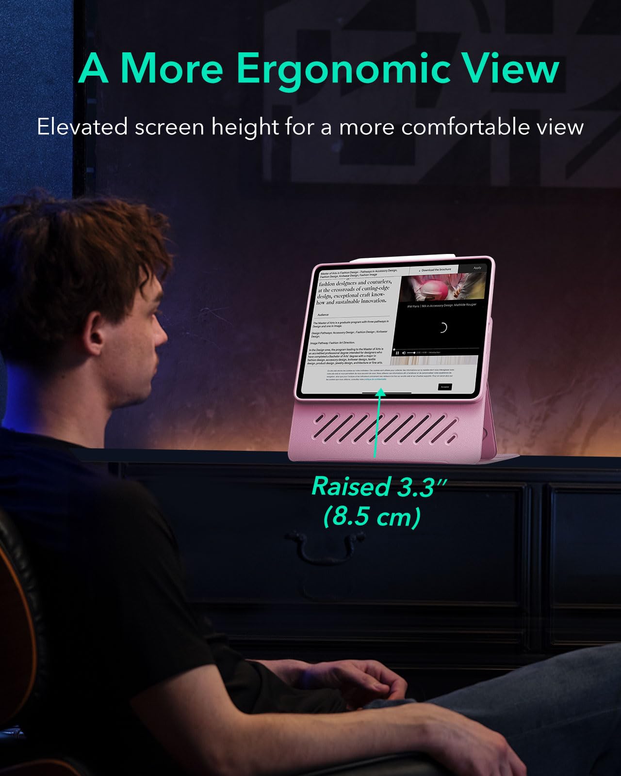 Esr For Ipad Pro 13 Inch Case M4(2024), Ipad Pro 13 Rotating Case With Removable Magnetic Cover, Adjustable Portrait/Landscape S