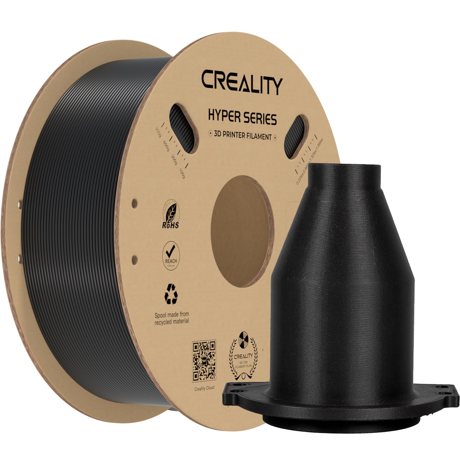 Creality Abs Filament 1.75Mm For K1 Max, 3D Printer Filament Abs Designed For High Speed 350Mm/S, 1Kg(2.2Lbs)/Spool Hyper Abs Fi