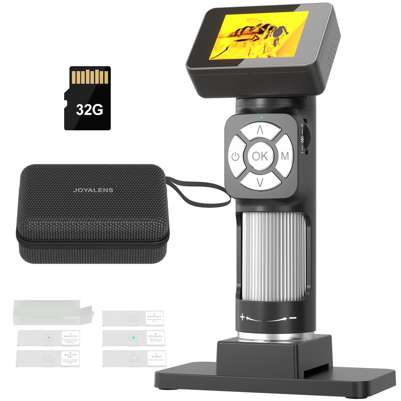 Joyalens Jl112 Handheld Digital Microscope For Kids And Adults, Portable Pocket Microscope With 2'' Lcd Screen, 1080P Usb Micros