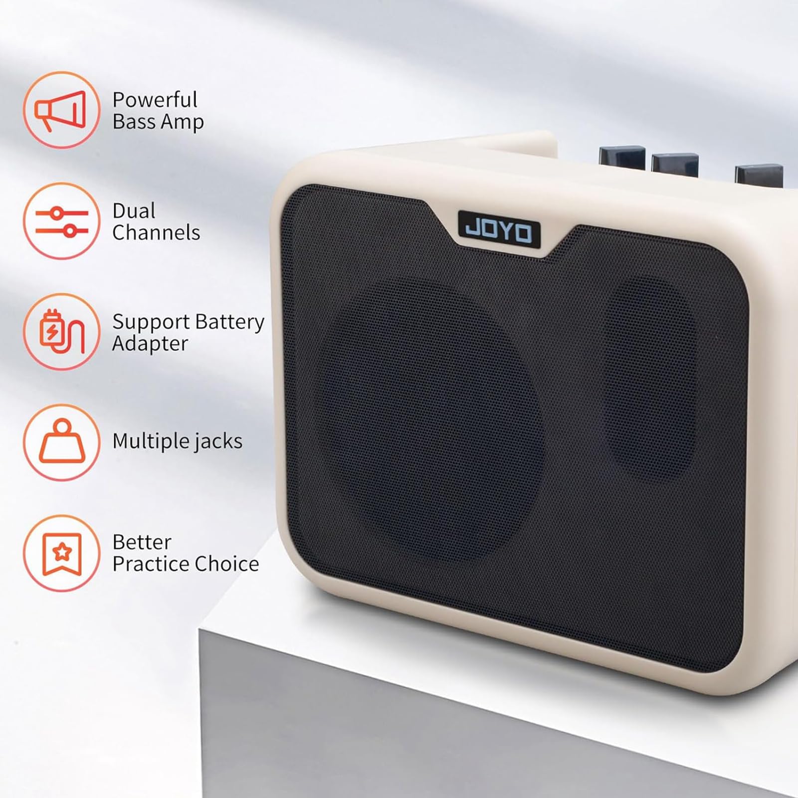 Sunyin Bass Amp Combo Portable 10W Bass Amplifier With 10Ft Guitar Cable Ma 10B Dual Channel Mini Bass Amplifier For Practicing