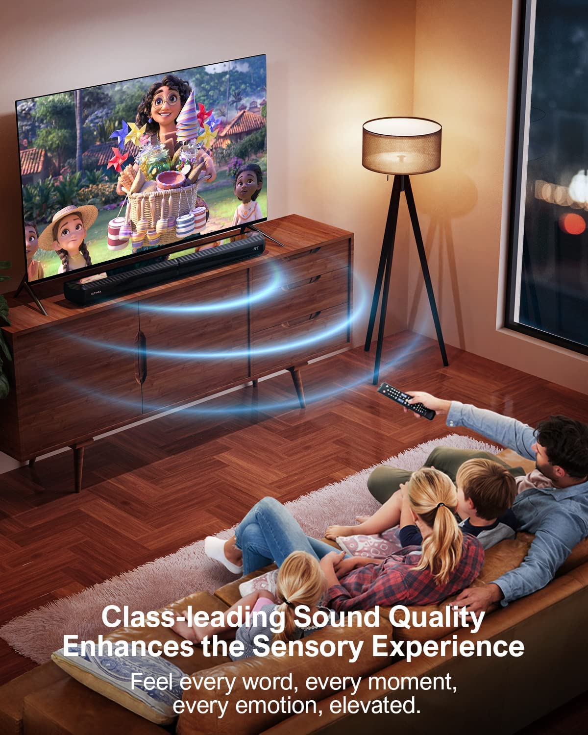 Ultimea 2.2Ch Sound Bars For Tv, Peak Power 100W, 2 In 1 Detachable Bluetooth 5.3 Soundbar For Tv, 3 Eq Modes, Bass Adjustable F