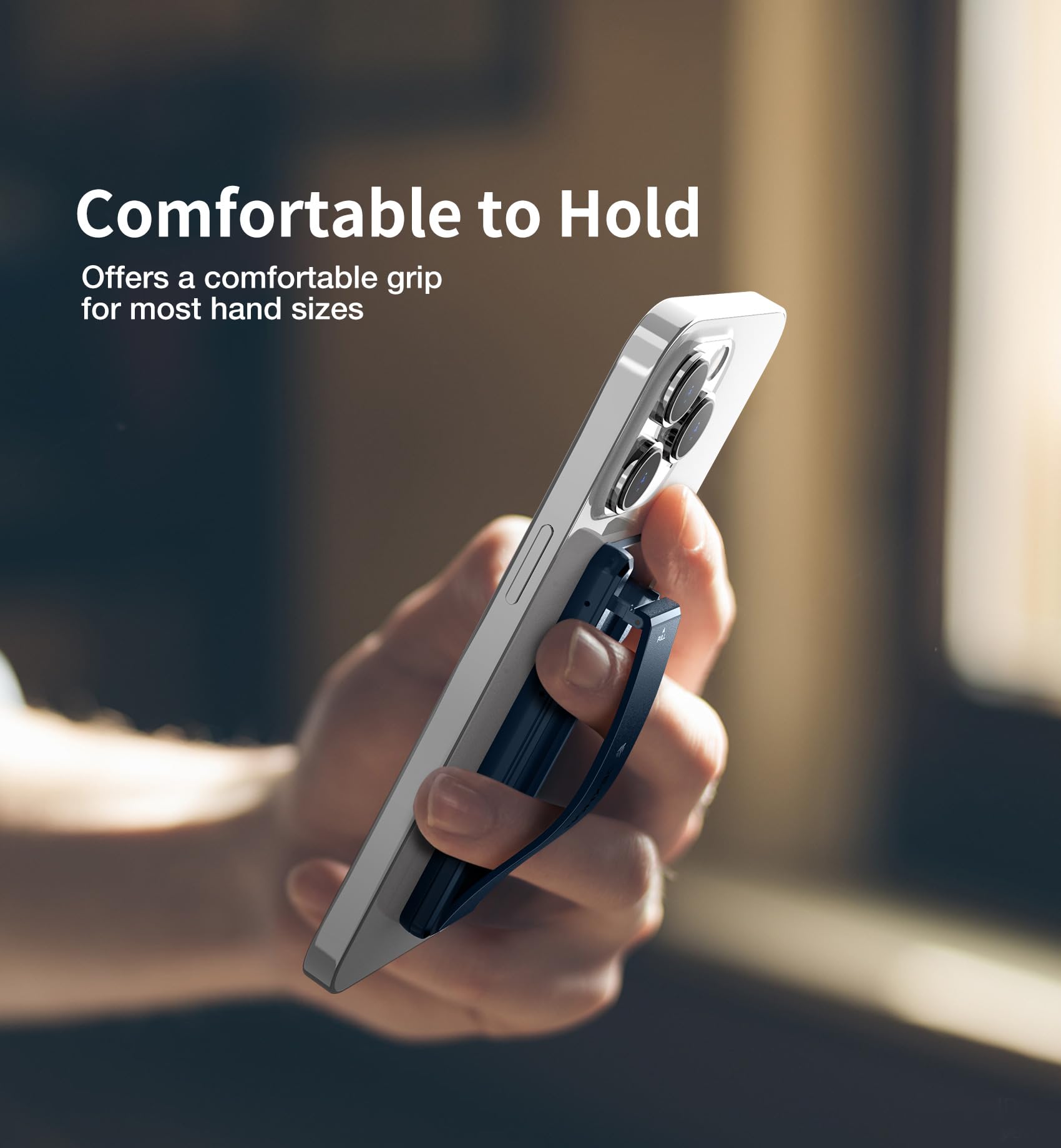 Dexnor New Upgrade Phone Grip, Phone Holder For Hand [2-In-1] Phone Strap With Kickstand Phone Finger Holder Compatible With Mos