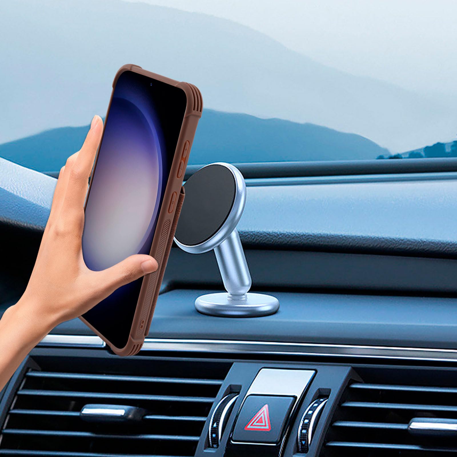 Vanavagy Wallet Case Compatible For Galaxy S23 Fe, Rfid Block Pu Leather Flip Folio Phone Cover Fits Magnetic Car Mount With Cre