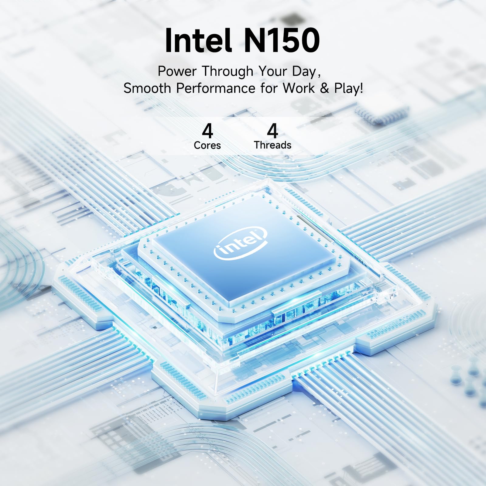 Hp 14'' Student-Laptop With Copilot Ai Office365, Quad Core Intel Processor N150(Up To 3.6Ghz) 8Gb Ram 256Gb Storage(128Gb Ufs +