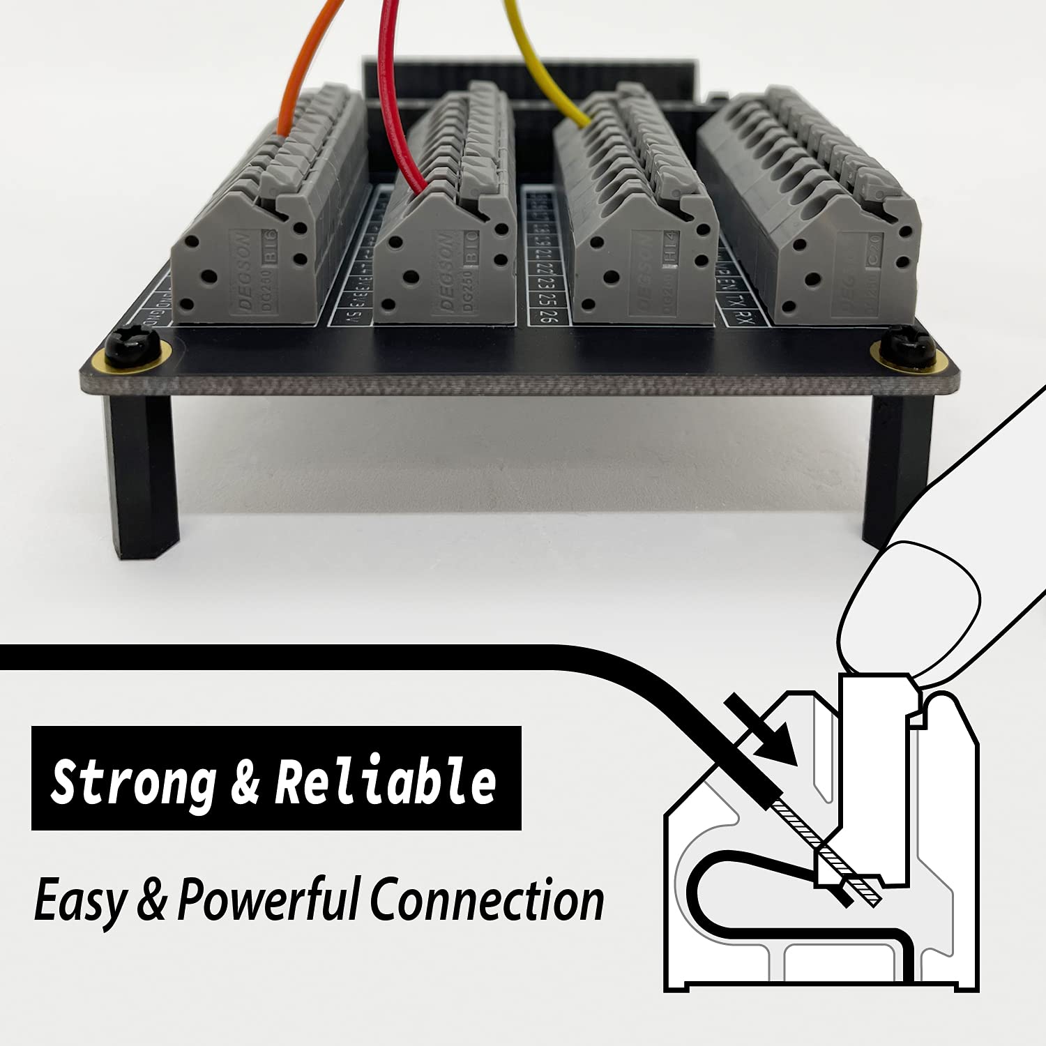 Electrocookie Esp32 Terminal Block Shield Kit, Compatible For Esp32 Devkitc, Push In Simple Spring Connector Expansion Pcb Modul