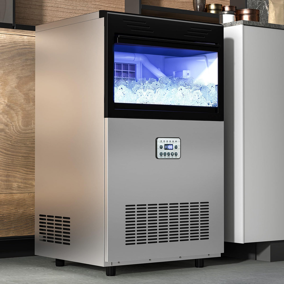Yitahome Commercial Under Counter Ice Maker Machine 200Lbs, Big Ice Machine Commercial, Ice Makers For Home Cafe Bar Restaurant 