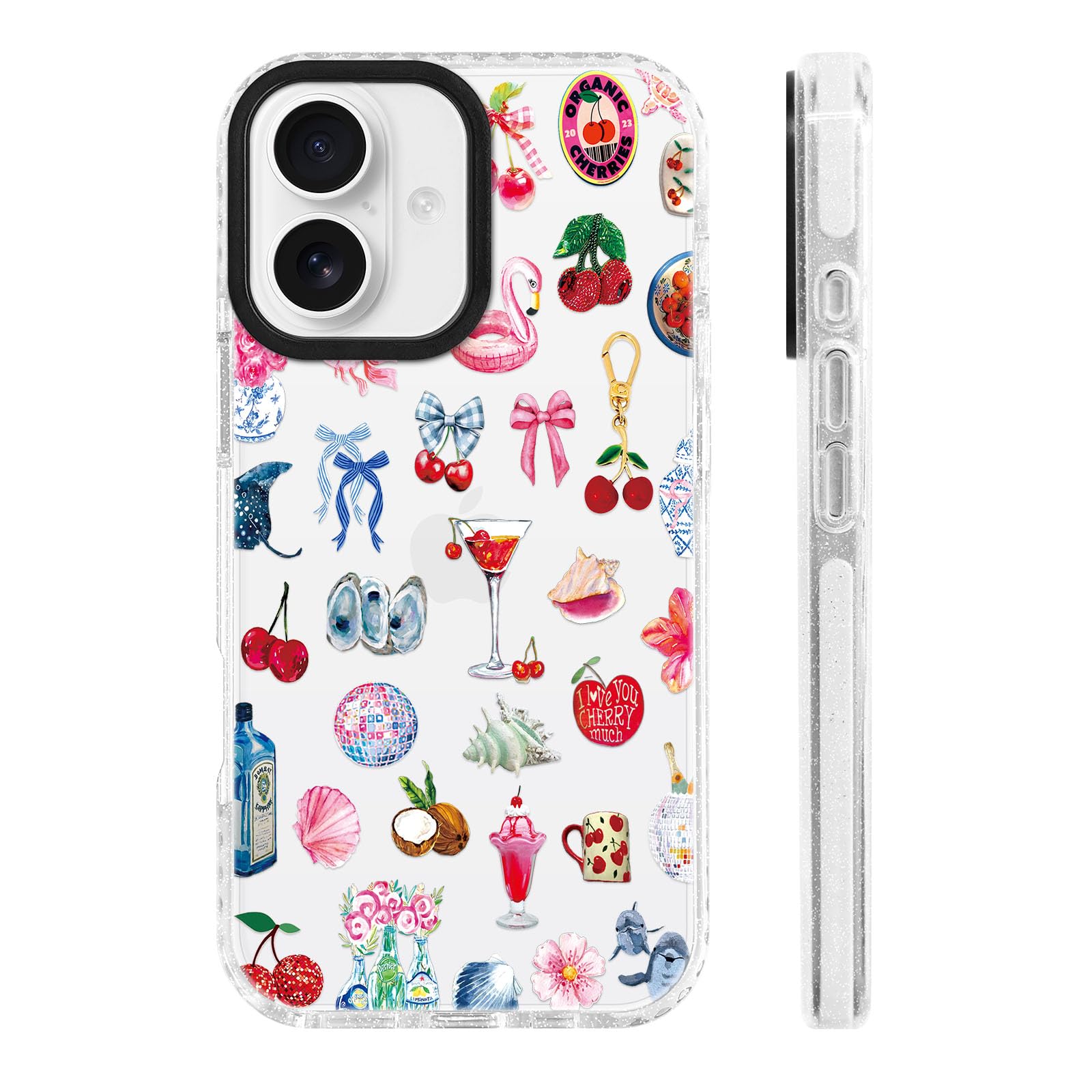 ChiCs-Flaura for iPhone 16 Plus Case [Military-Grade Drop Protection/Charming Soft TPU Protective/Camera Protection/for Women & 