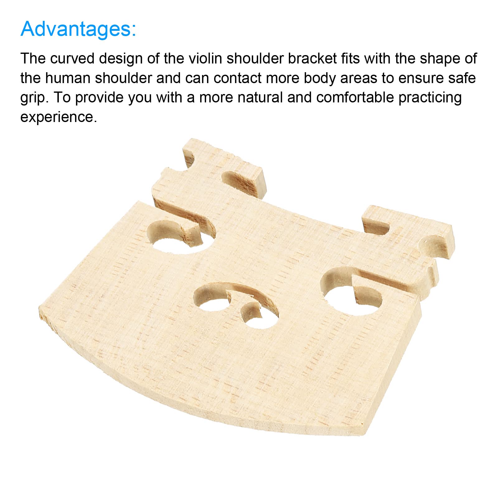 Meccanixity 3/4 Violin Bridge Maple Wood Violin Parts For 3/4 Violin, Pack Of 4