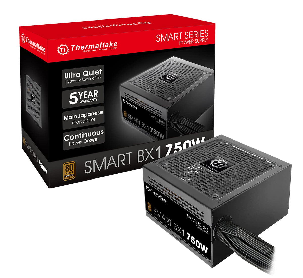 Thermaltake Smart Bx1 750W Bronze Sli/Crossfire Ready Continuous Power Atx12V V2.3/ Eps V2.92 80 Plus Bronze Certified 5 Year Wa