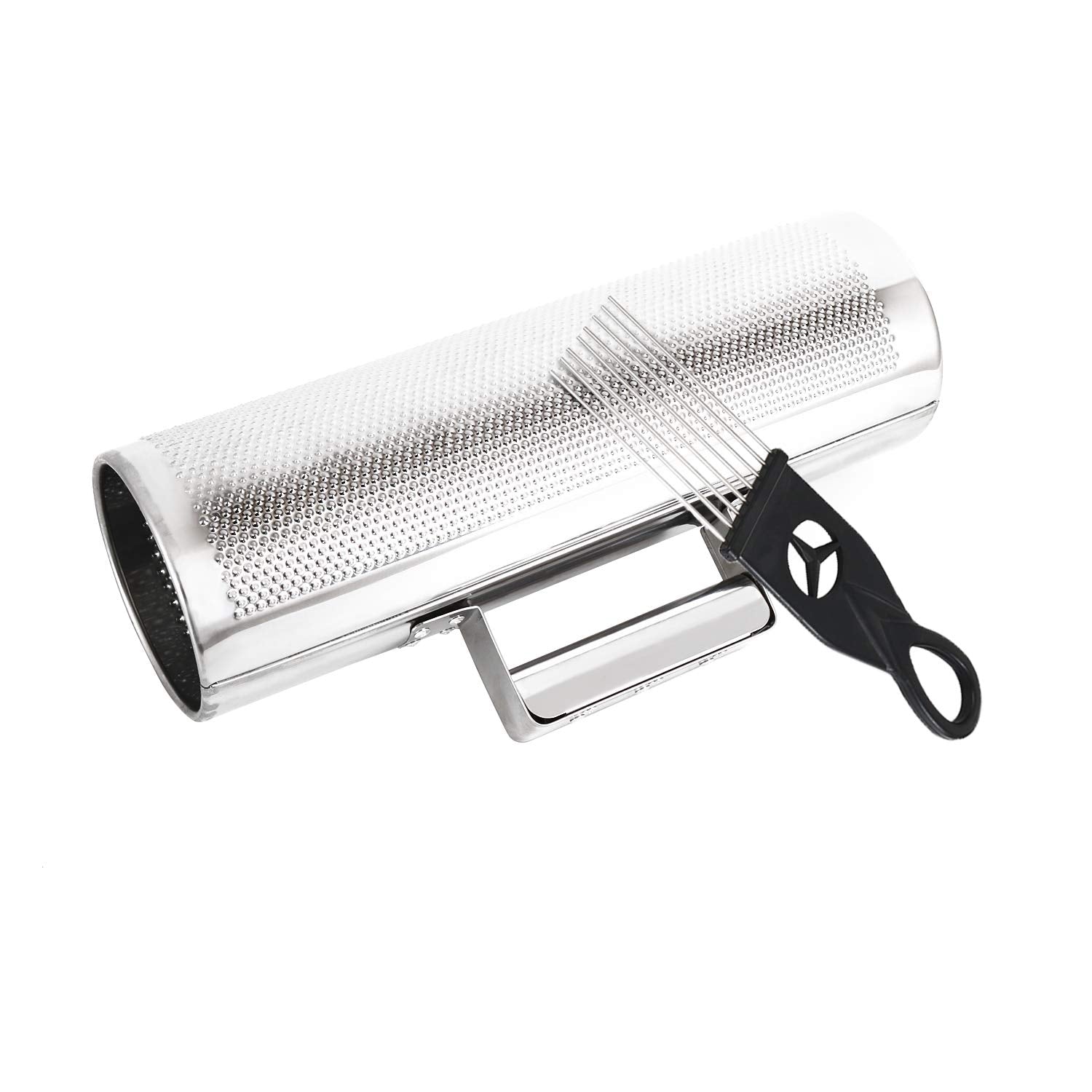 Eastrock Guiro Stainless Steel Guiro Shaker 12'' 4'' Percussion Instrument With Scraper,Professional Band Accompaniment Sand Ham