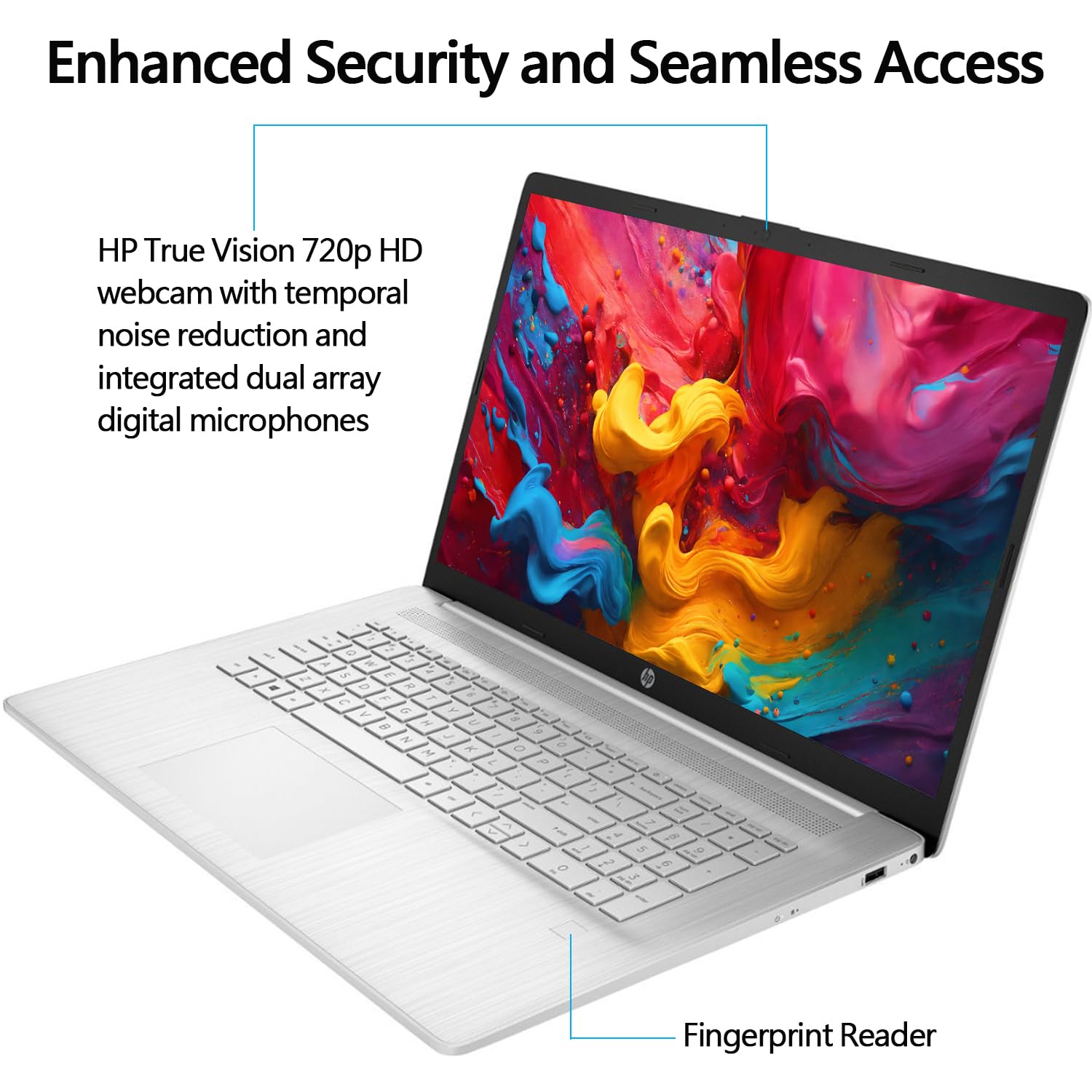 Hp 2024 New 17 Inch Laptop, Amd Ryzen 5 5500U 6-Cores Processor(Beat I7-1250U), 17'' Fhd (1080P) Ips Display, 16Gb Ram, 512Gb Ss