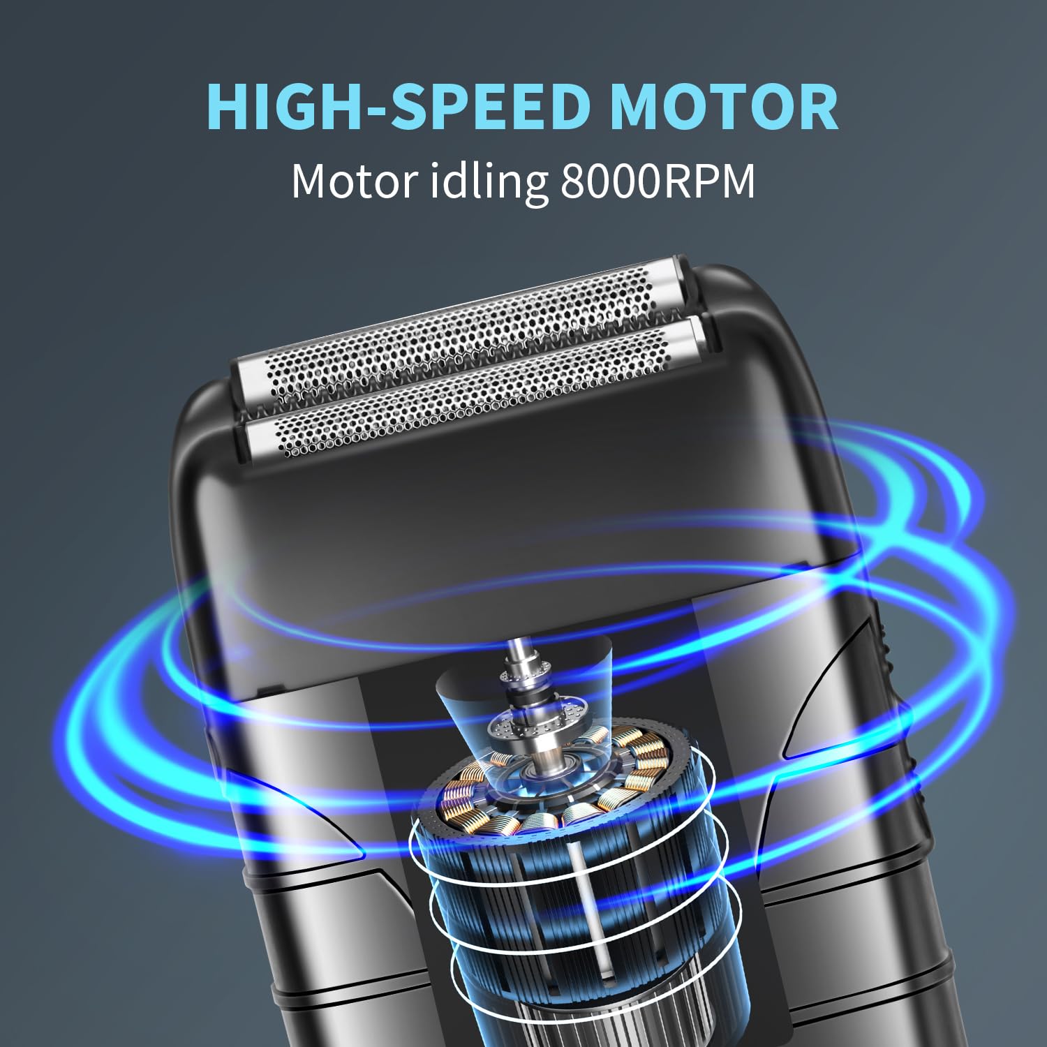 Kemei Professional Electric Foil Shaver For Men, Beard Trimmer & Men'S Grooming Tool, Foil Shaving And Bald Head Precision Trimm