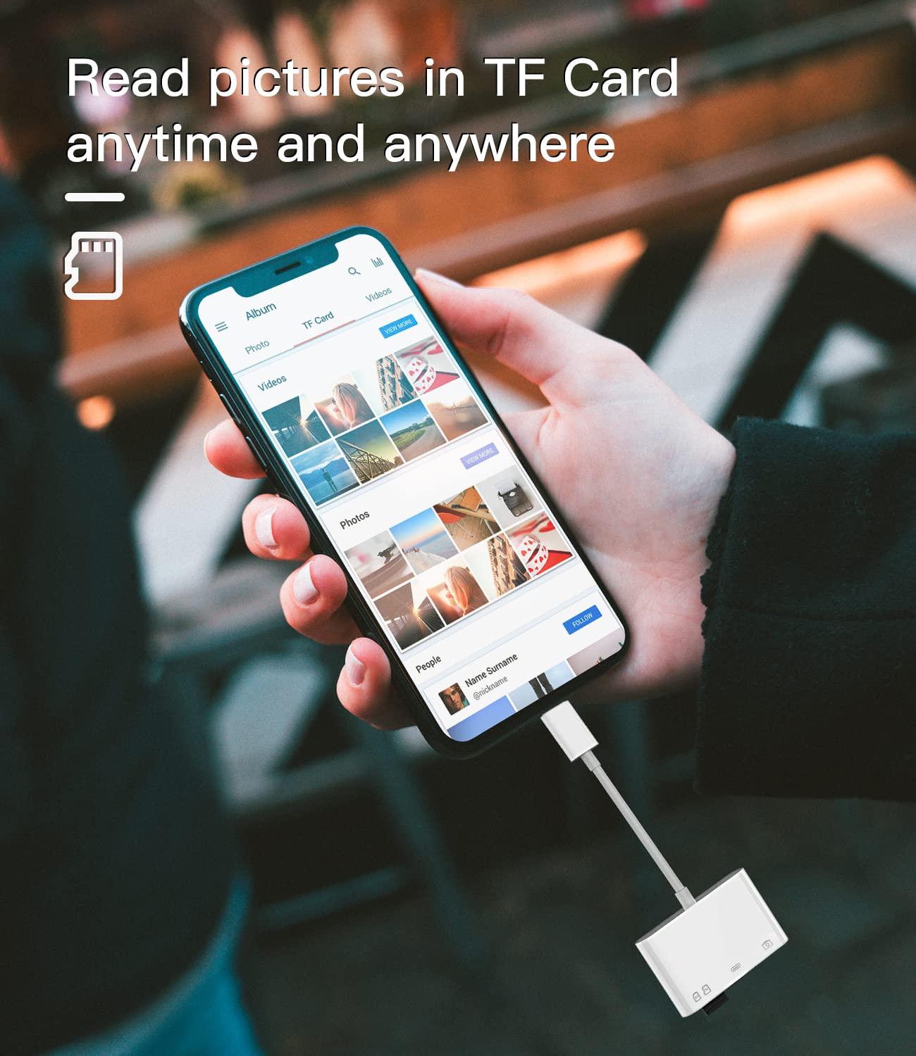 Camera Micro Sd Tf Memory Card Reader Lightning Male To Usb3.0 Female Adapter Otg Cable For Apple Iphone 11 12 Mini Max Pro Xs X