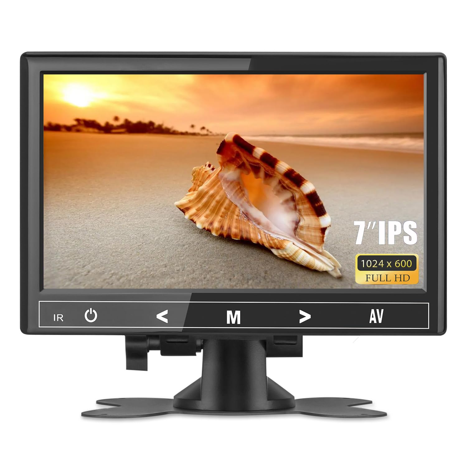 Haiway 7 Inch Mini Monitor, 1024X600 Ips Display Screen Small Hdmi Monitor Vga Monitor For Pc/Cctv/Raspberry Pi/Security Camera/
