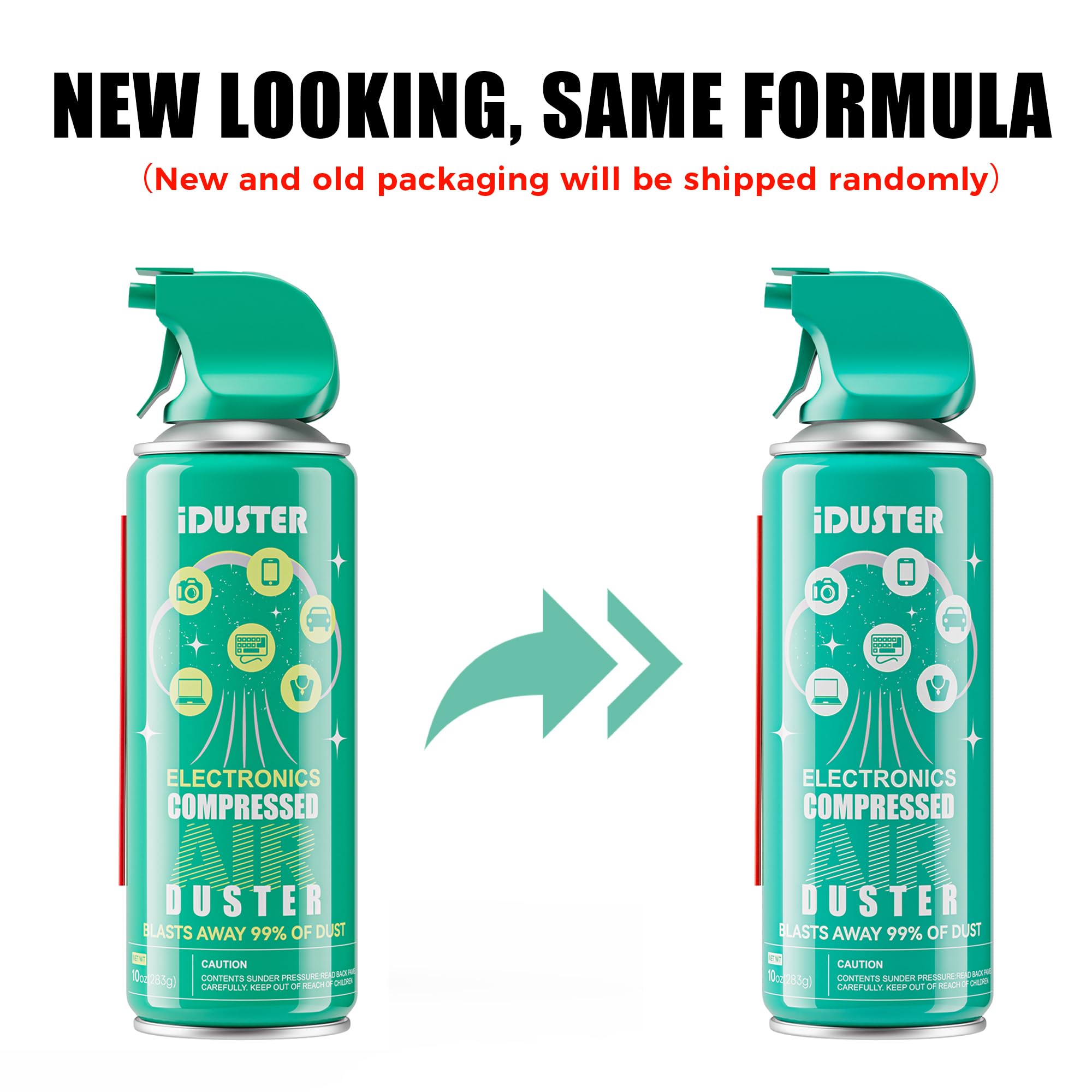 Iduster Compressed Gas Duster For Keyboard, 10 Oz Disposable Compressed Air Duster, 3-Pack