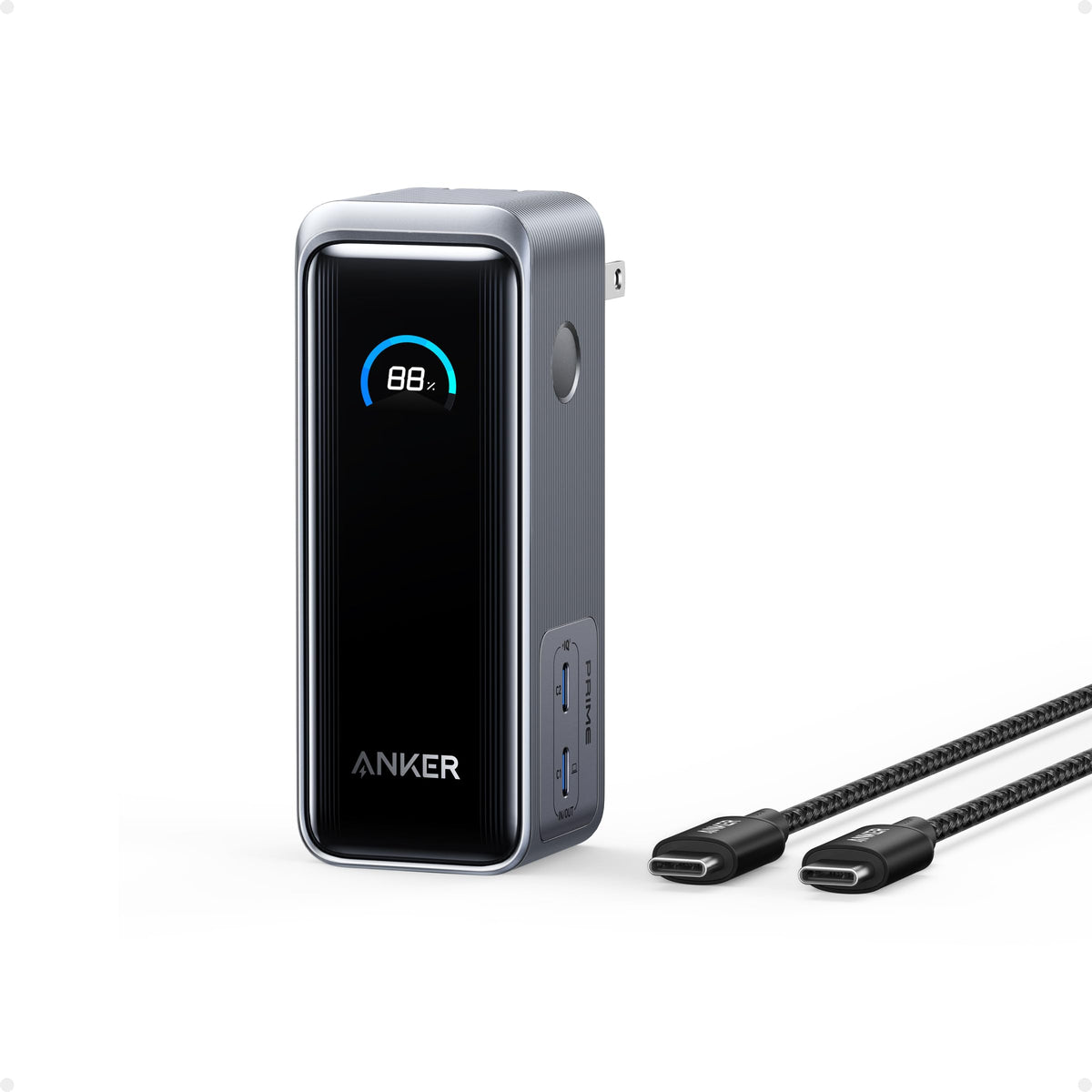 Anker Prime Power Bank, 9,600Mah Battery Pack With 65W Output, Built In Ac Plug, Supports Pd 3.0 And Pps, 30W Fast Recharging, S