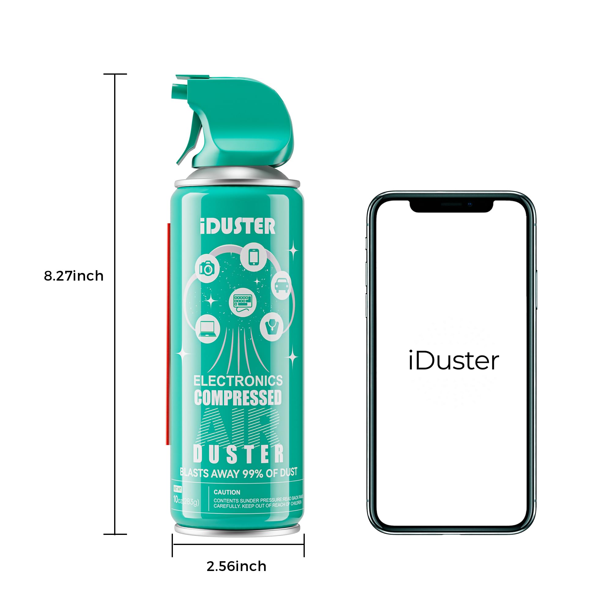 Iduster Compressed Air Duster For Electronics - Disposable Cleaning Duster Compressed Air Can For Computer And Keyboard, 6 Packs