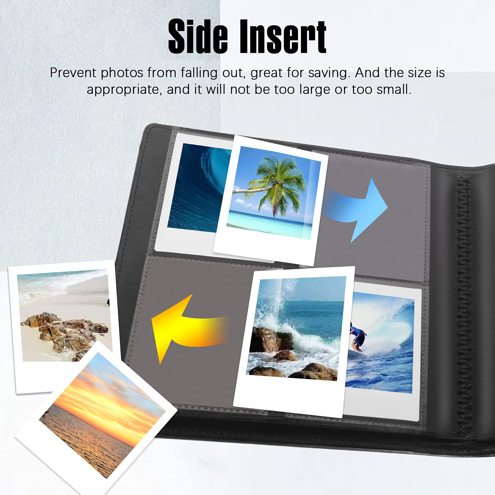 288 Pockets Photo Album For Fujifilm Instax Square Sq1 Sq6 Sq10 Sq20 Instant Camera, Fujifilm Instax Sp 3 Mobile Printer, Extra Large Picture Albums For Fujifilm Instax Square Instant Film (Black)
