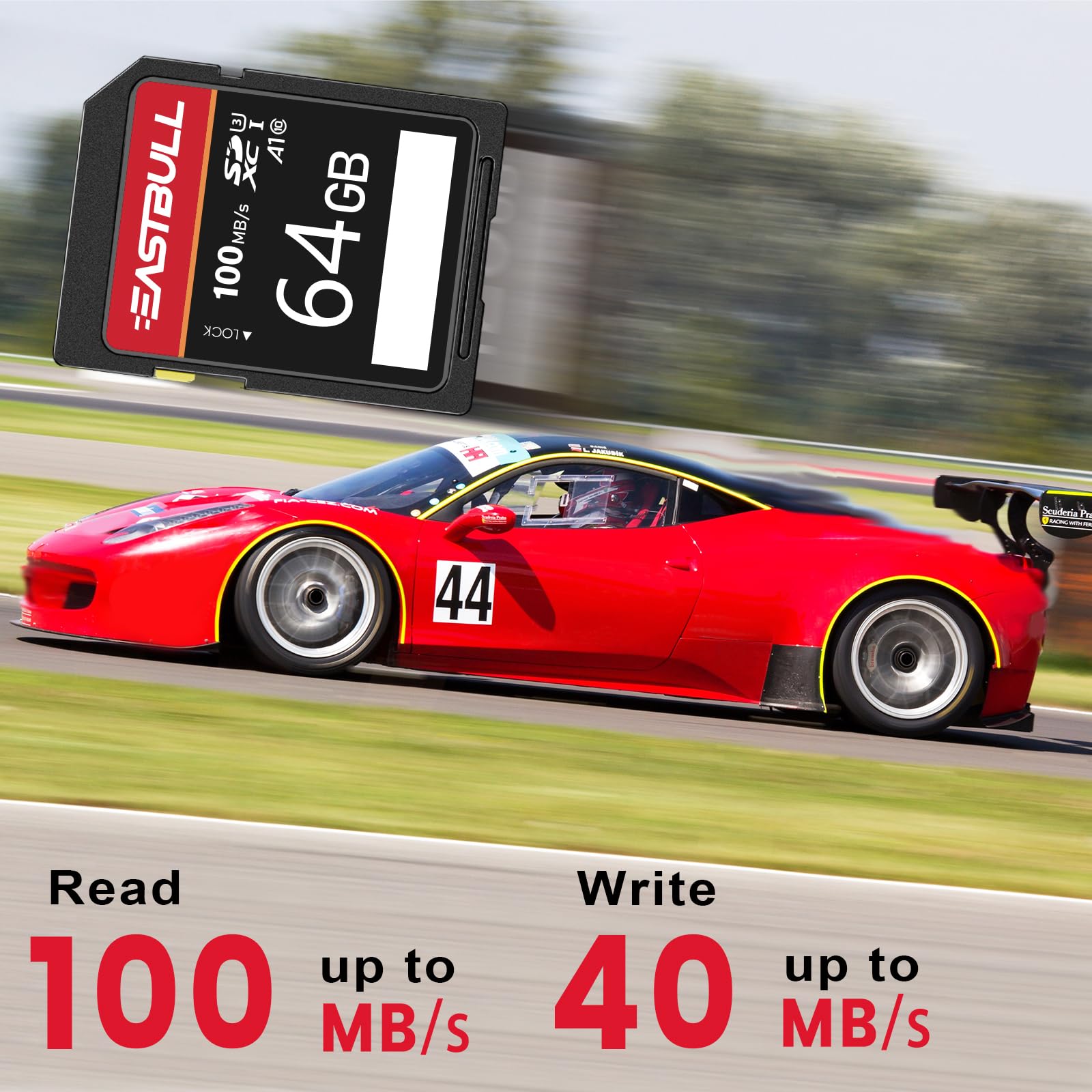 5 Pack Of Sd Card 64Gb Eastbull Class 10 Sd Card U1 V30 High Speed 100Mb/S Read Sdxc Memory Card 5 Pack For Camera, Full Hd Vide