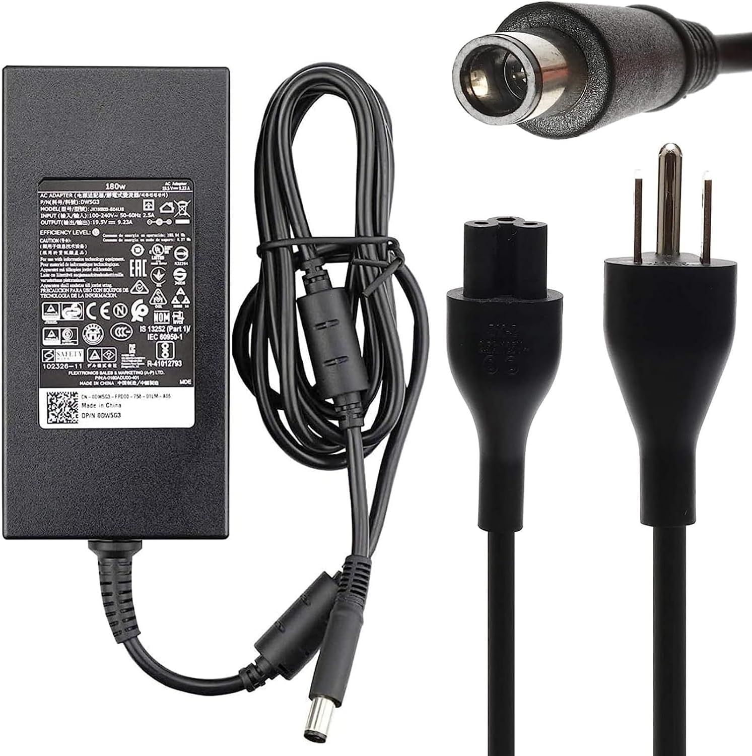 180W 19.5V 9.23A Ac Power Adapter Charger Cord Fit For Dell Alienware 15 R3 M14X M15X Precision 7510 Precision 17 7710 M4600 M4700 M4800 74X5J Jvf3V Da180Pm111 Laptop